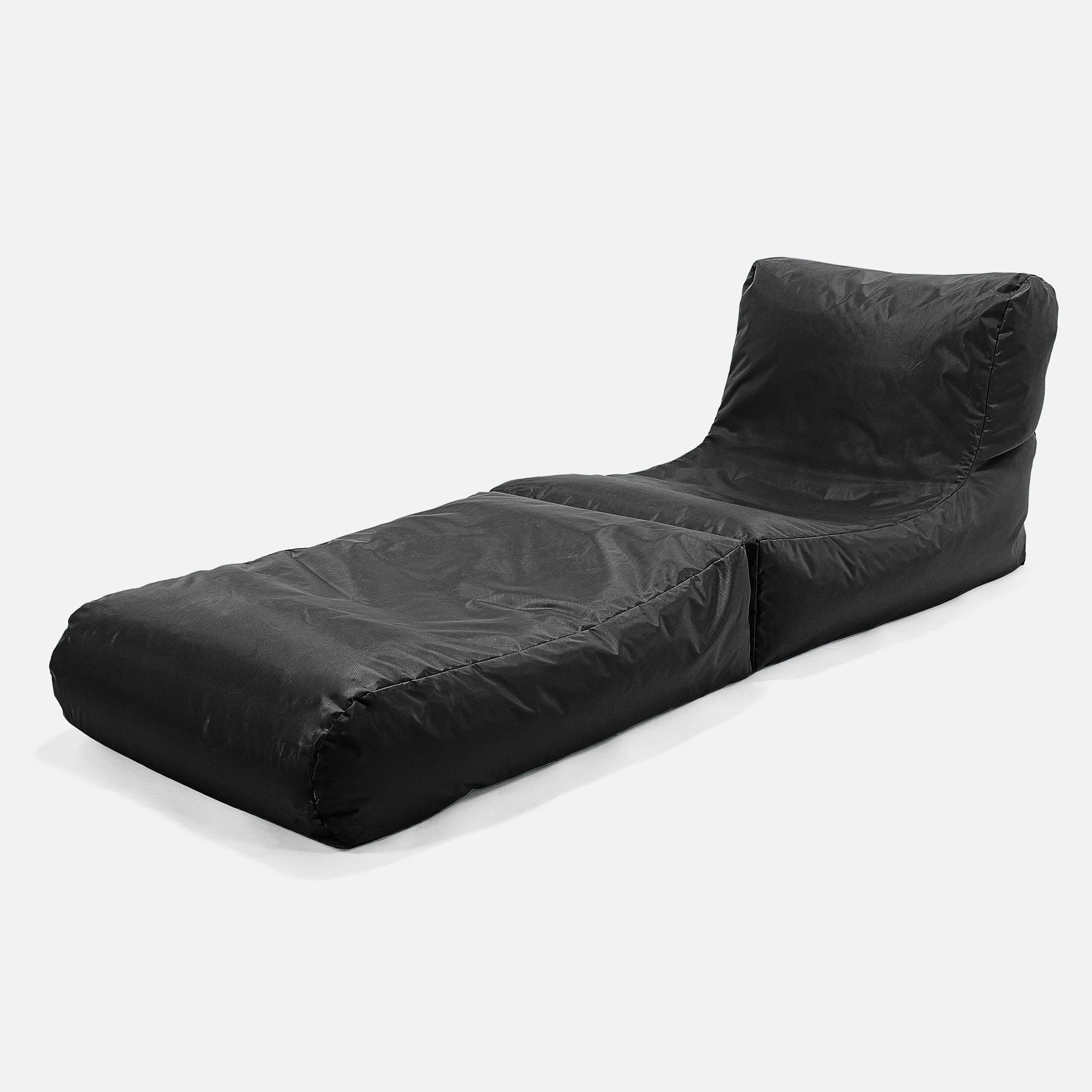 2 in 1 Garden Sun Lounger Bean Bag - SmartCanvas™ Black