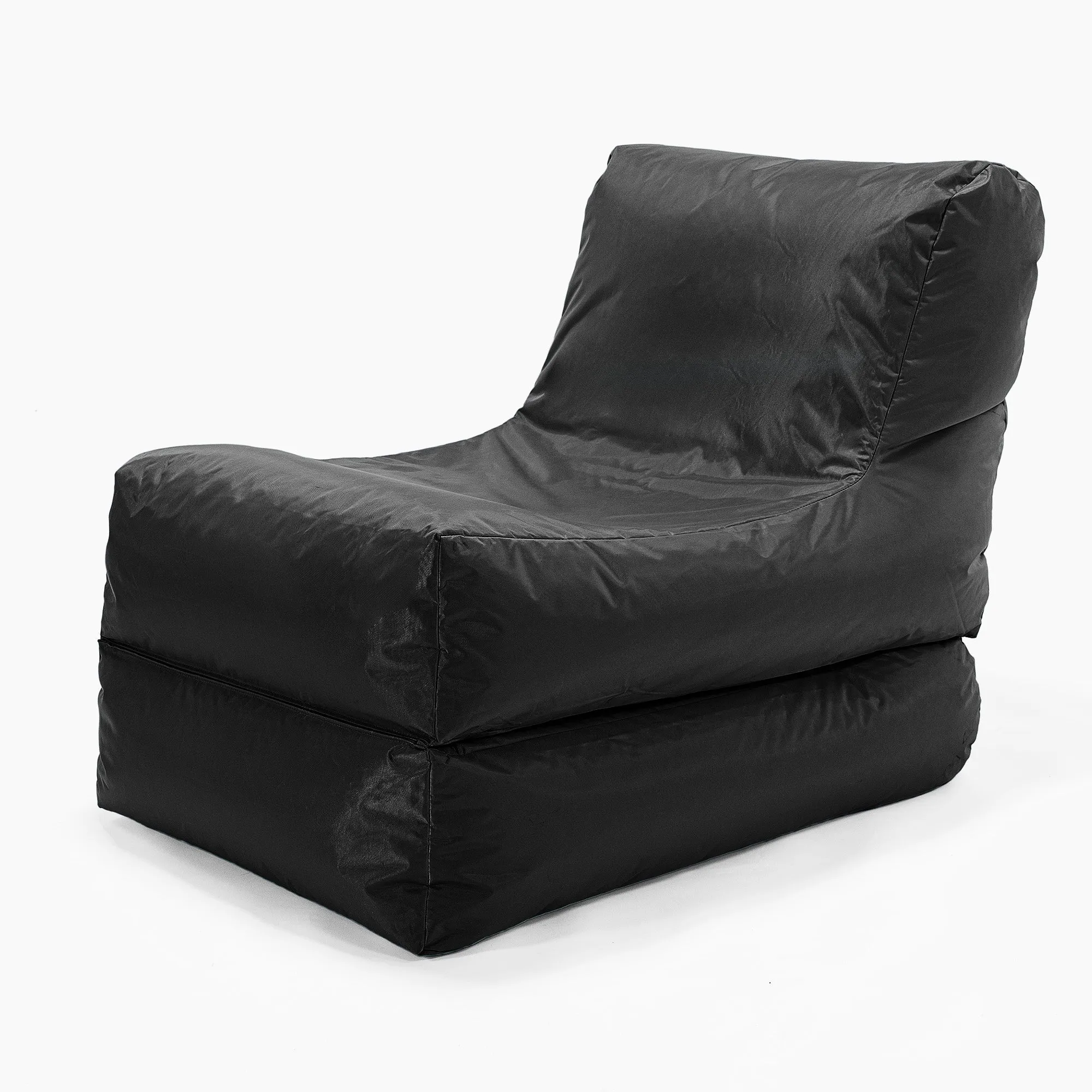 2 in 1 Garden Sun Lounger Bean Bag - SmartCanvas™ Black