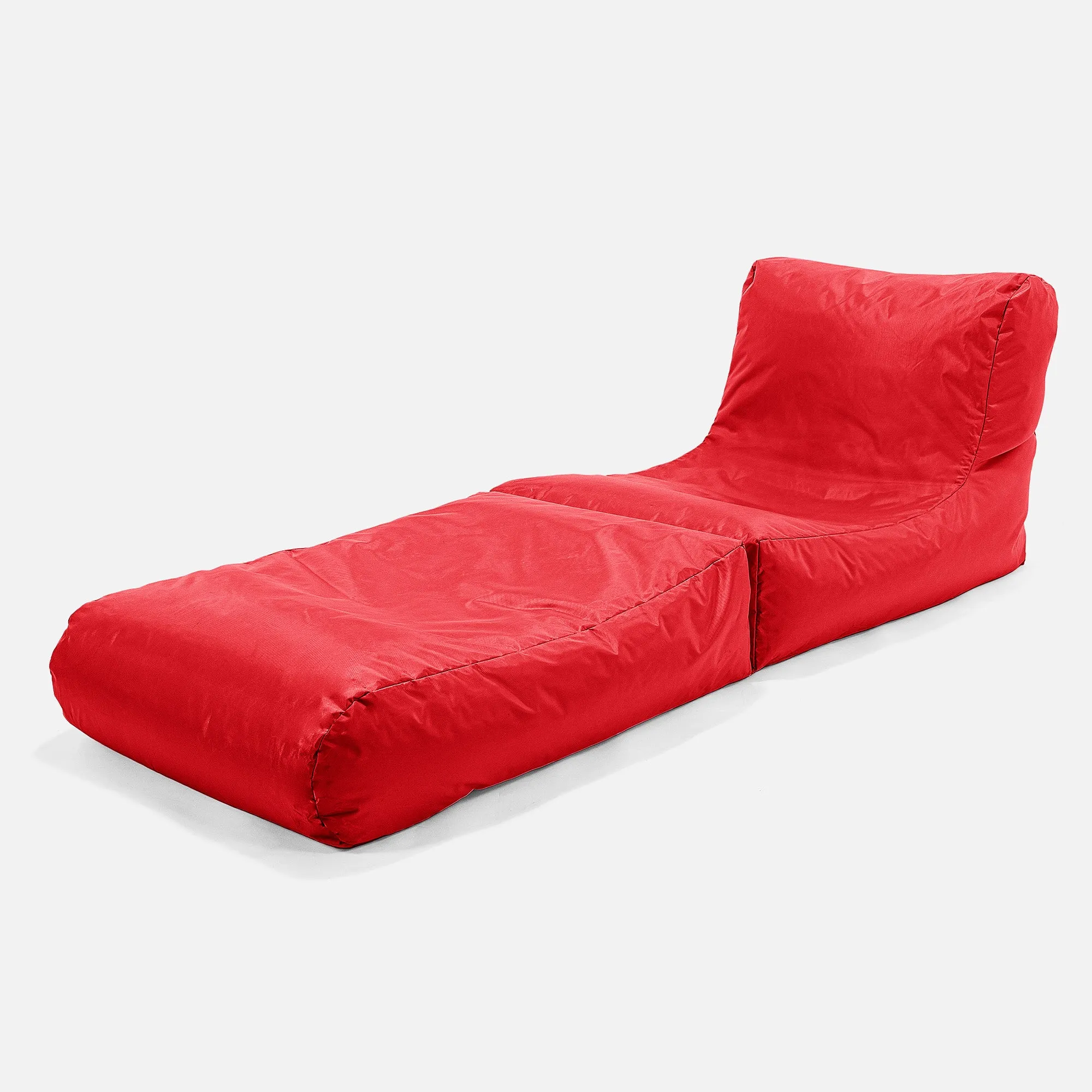 2 in 1 Garden Sun Lounger Bean Bag - SmartCanvas™ Red