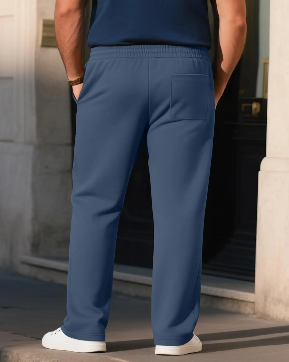 3 Pack Men's Big and Tall Sweatpants Athletic Workout Lounge Pants Plus Size Drawstring Joggers with 3 Pockets