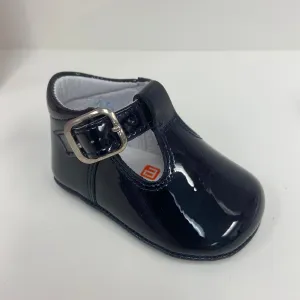 Andanines Navy Blue Patent Pram Shoe