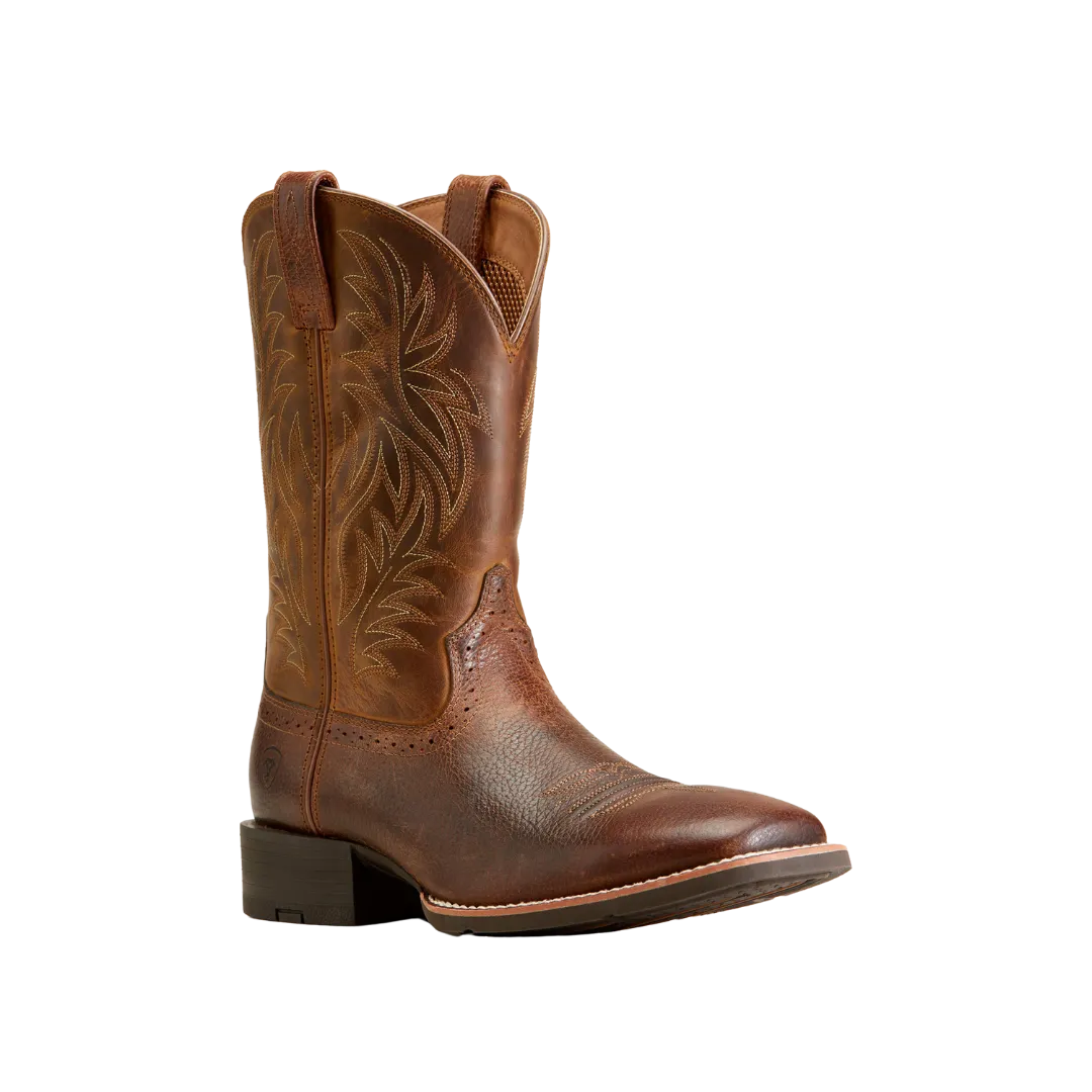 Ariat Men's Sport Western Saddle Vamp Fiddle Brown Boots