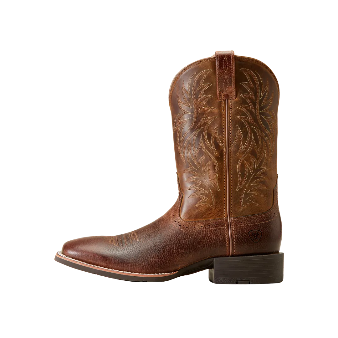 Ariat Men's Sport Western Saddle Vamp Fiddle Brown Boots