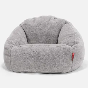 Bubble Bean Bag Chair - Teddy Faux Fur Medium Grey