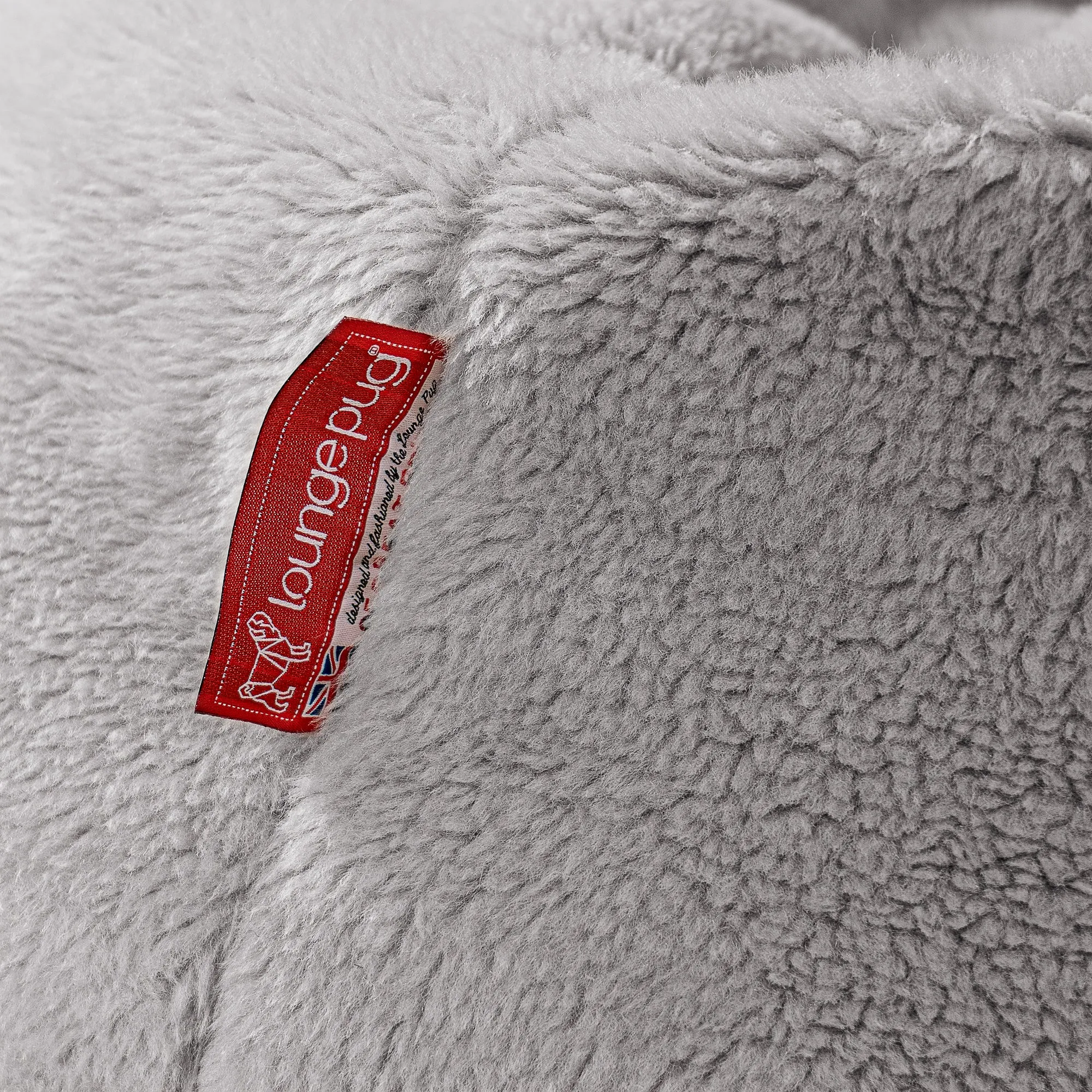 Bubble Bean Bag Chair - Teddy Faux Fur Medium Grey