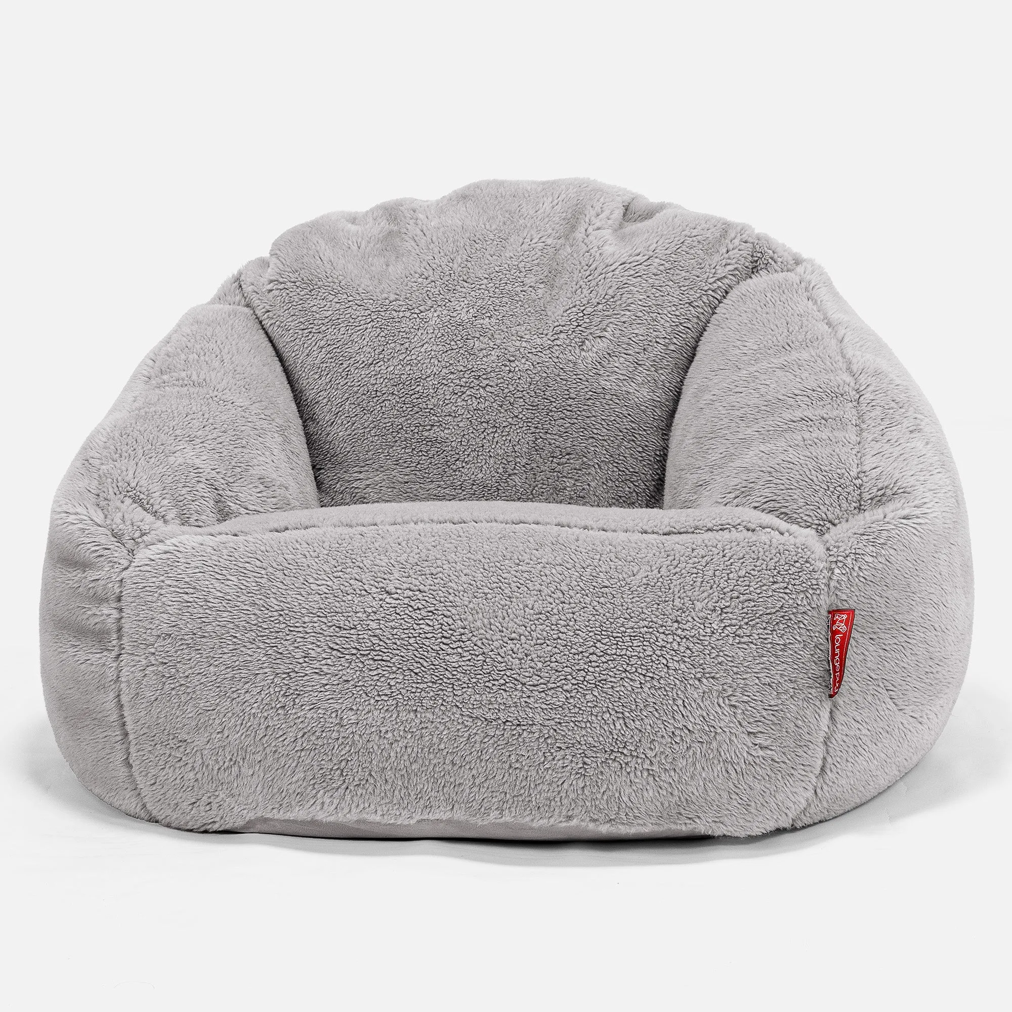 Bubble Bean Bag Chair - Teddy Faux Fur Medium Grey