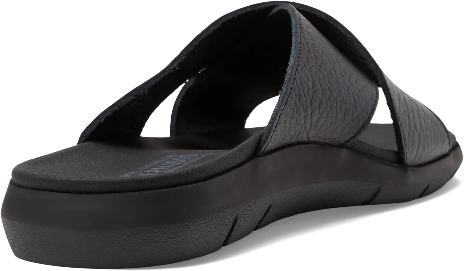 Conrad Mephisto Flat Sandals in Black Buffalo/Randy