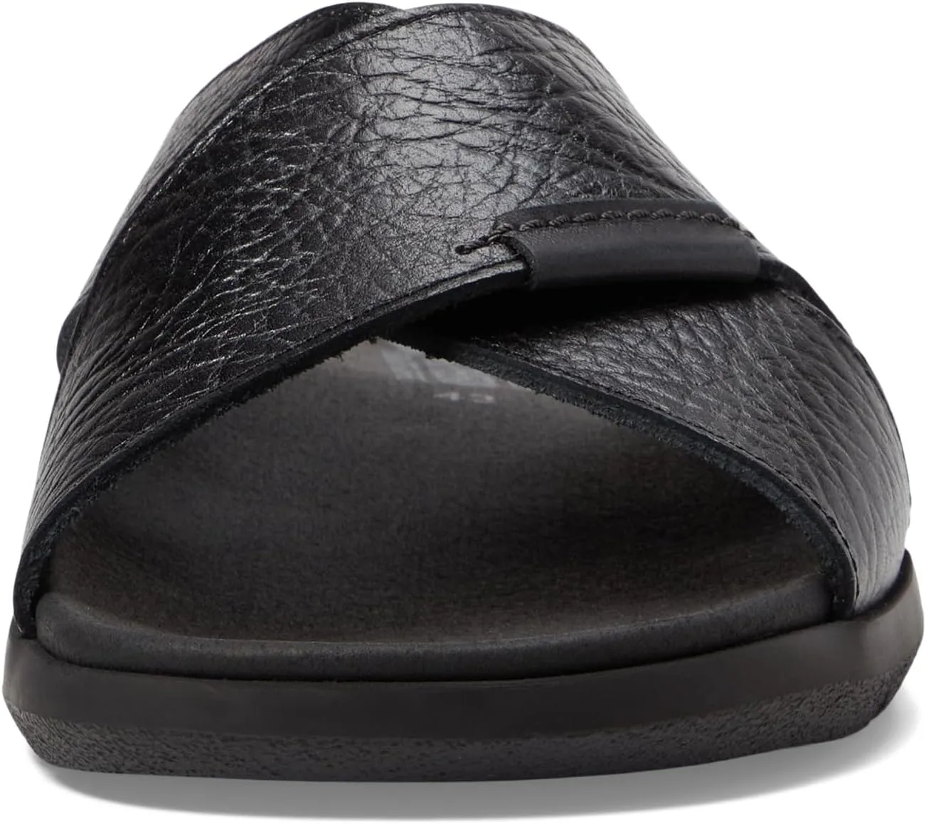 Conrad Mephisto Flat Sandals in Black Buffalo/Randy