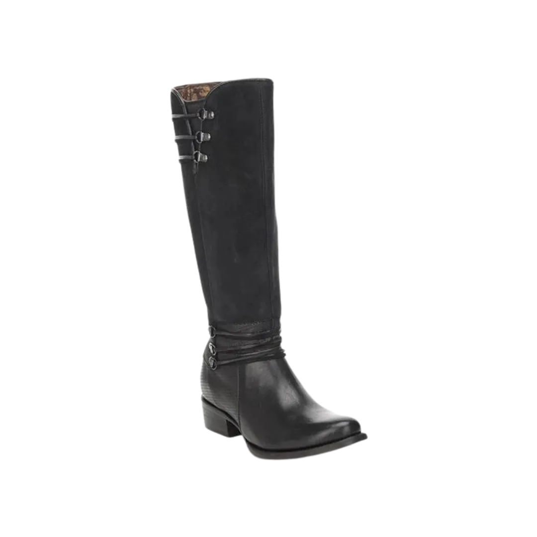 Cuadra Women's Volturno Full Leather Grain Black Boots