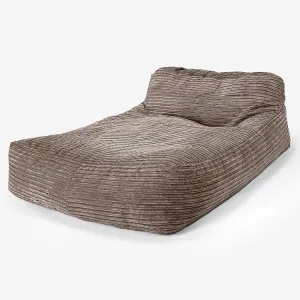 Double Day Bed Bean Bag - Cord Mocha Brown
