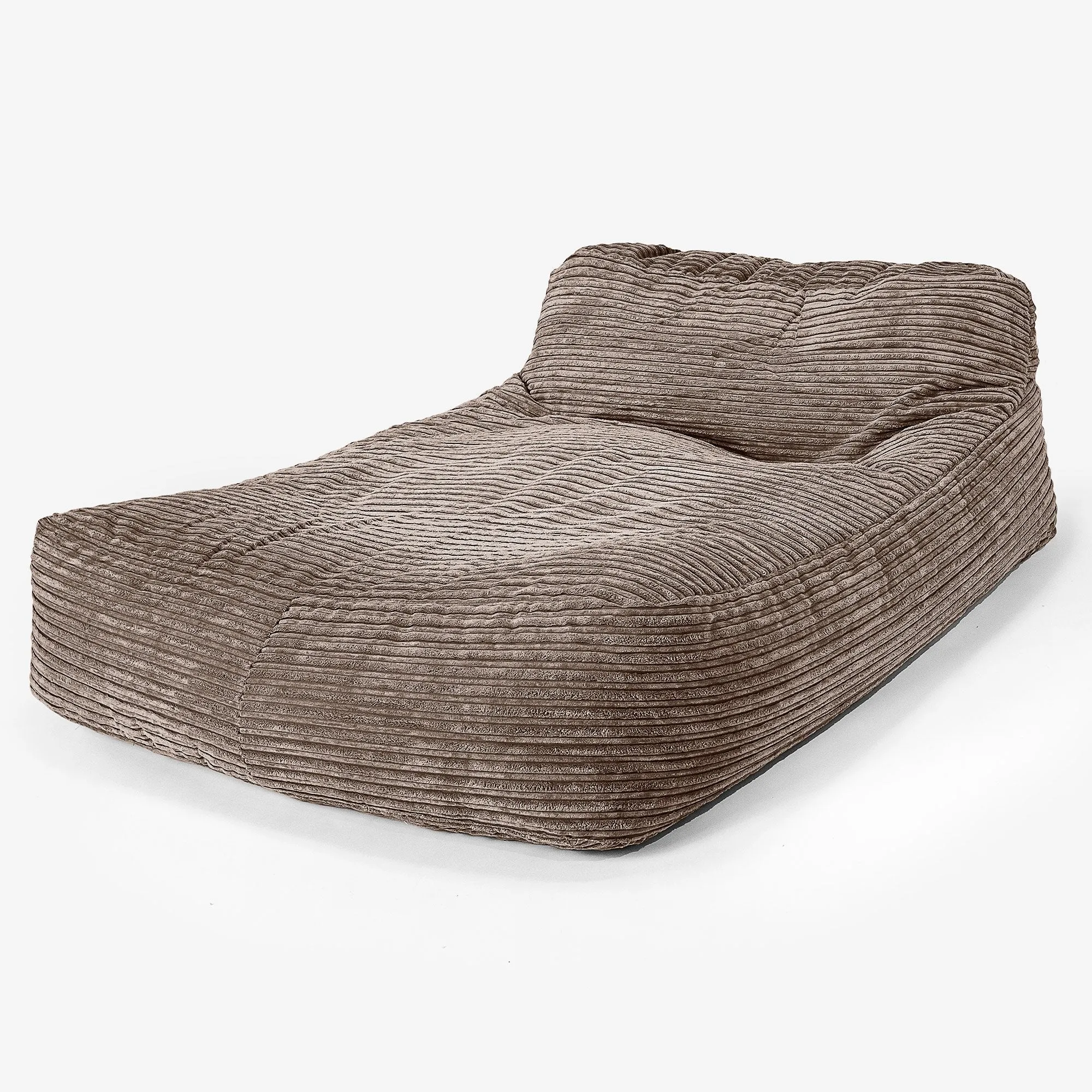 Double Day Bed Bean Bag - Cord Mocha Brown