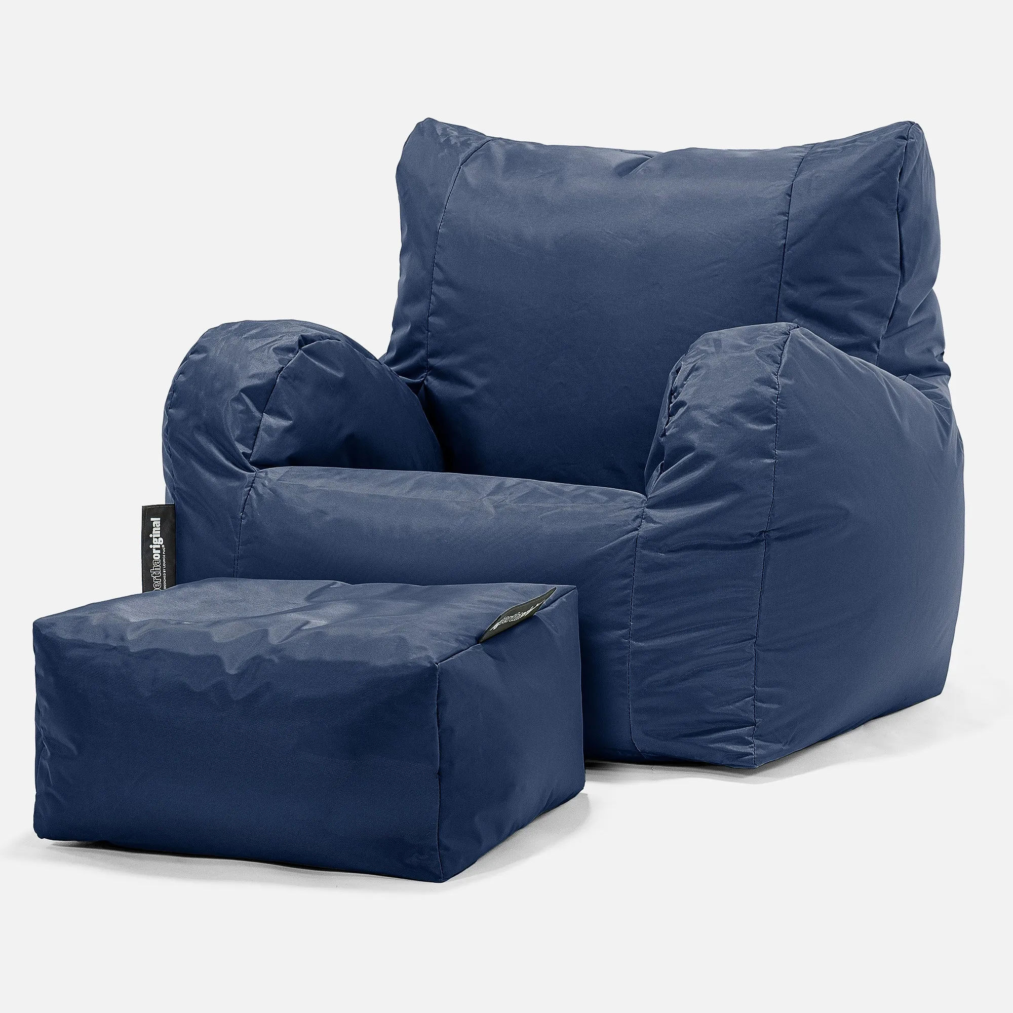 Garden Bean Bag Armchair - SmartCanvas™ Navy Blue