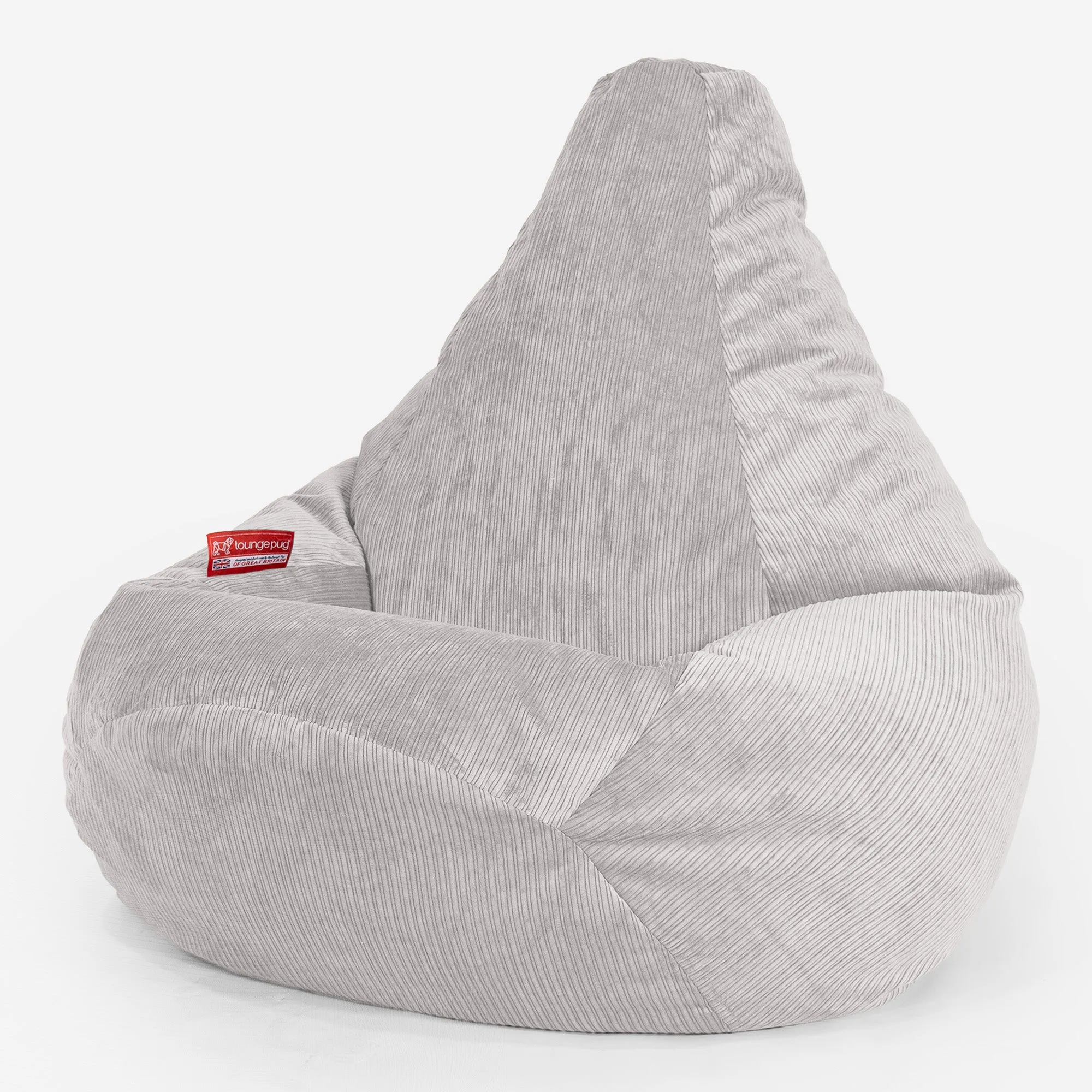 Highback Bean Bag Chair - Pinstripe Stone