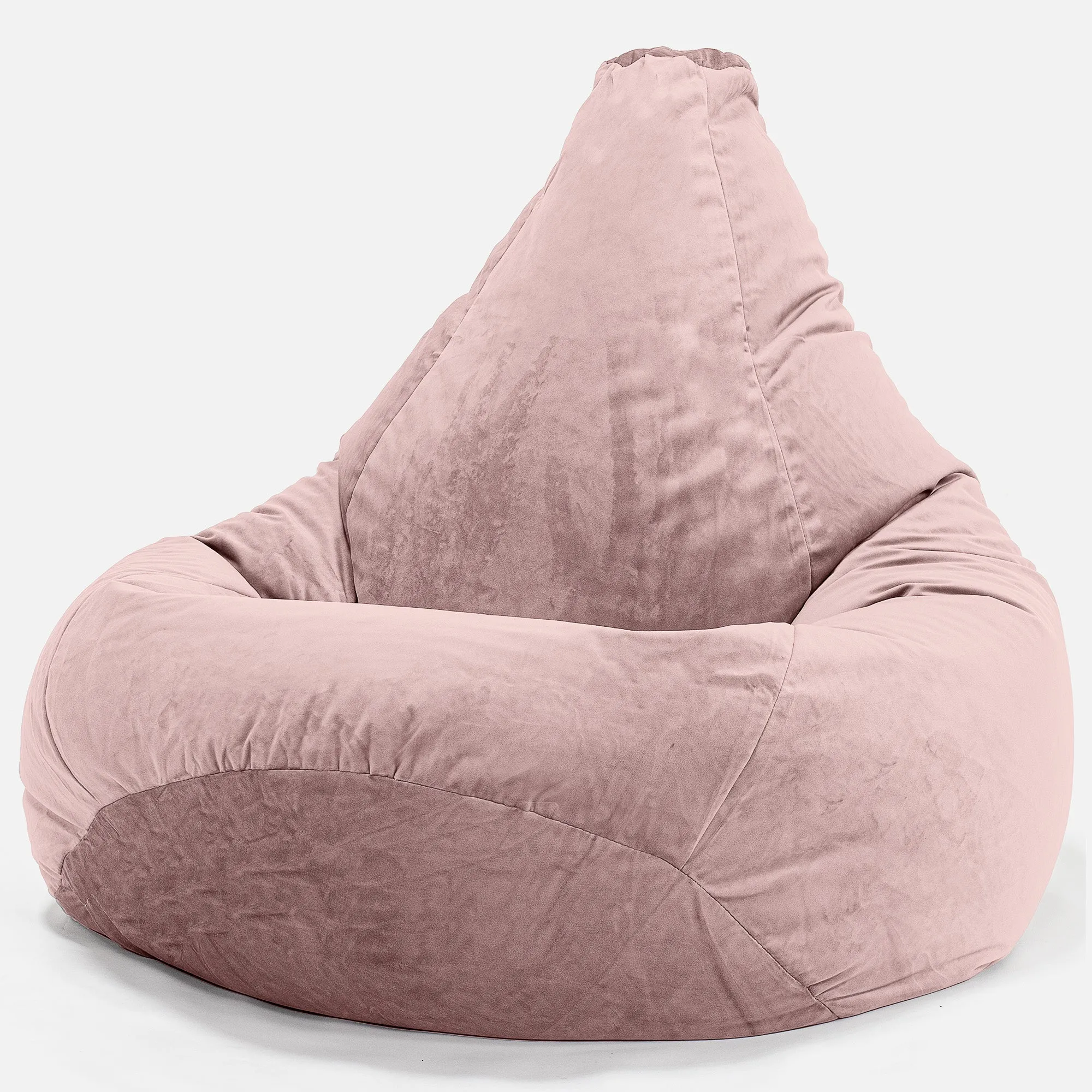Highback Bean Bag Chair - Velvet Rose Pink