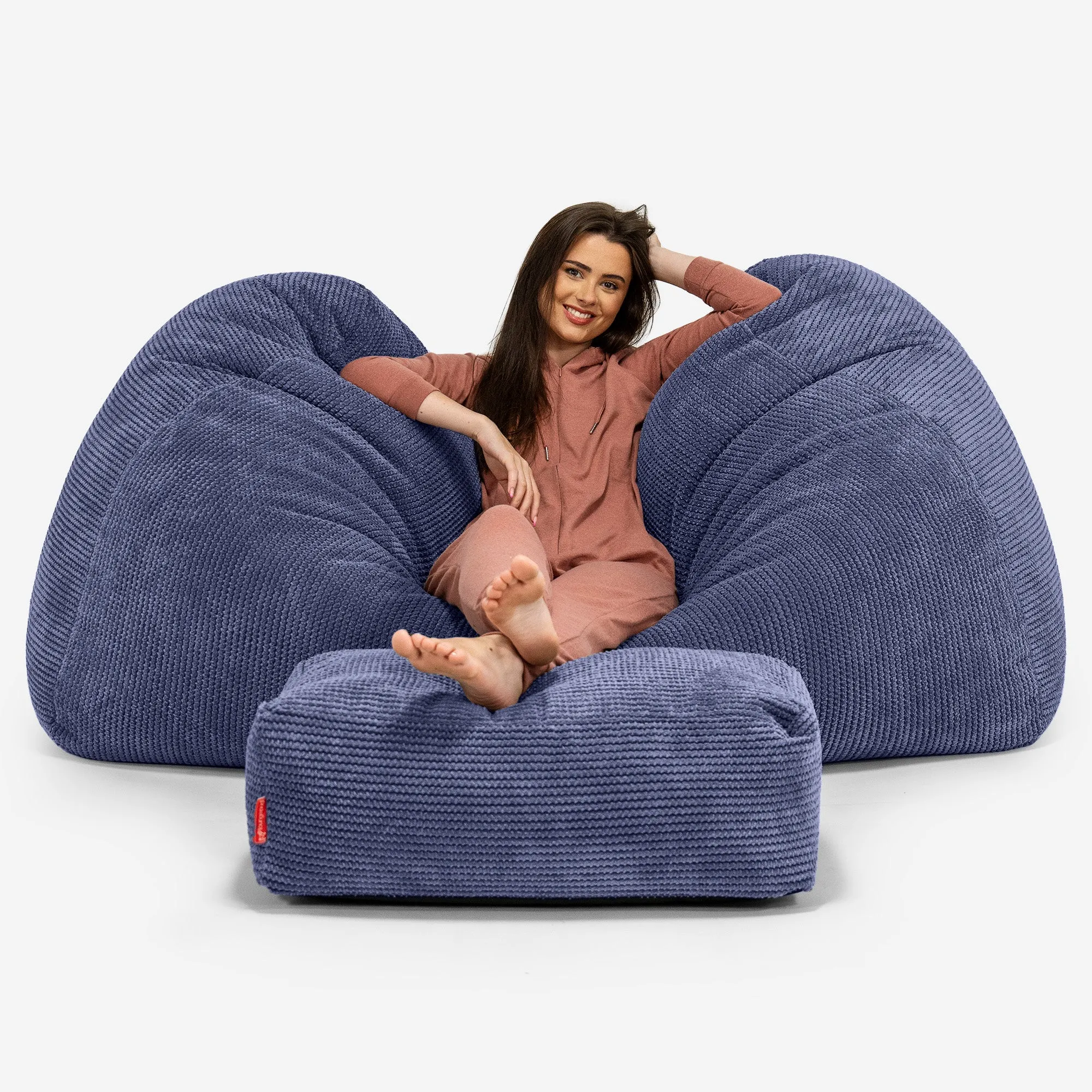 Huge Bean Bag Sofa - Pom Pom Purple
