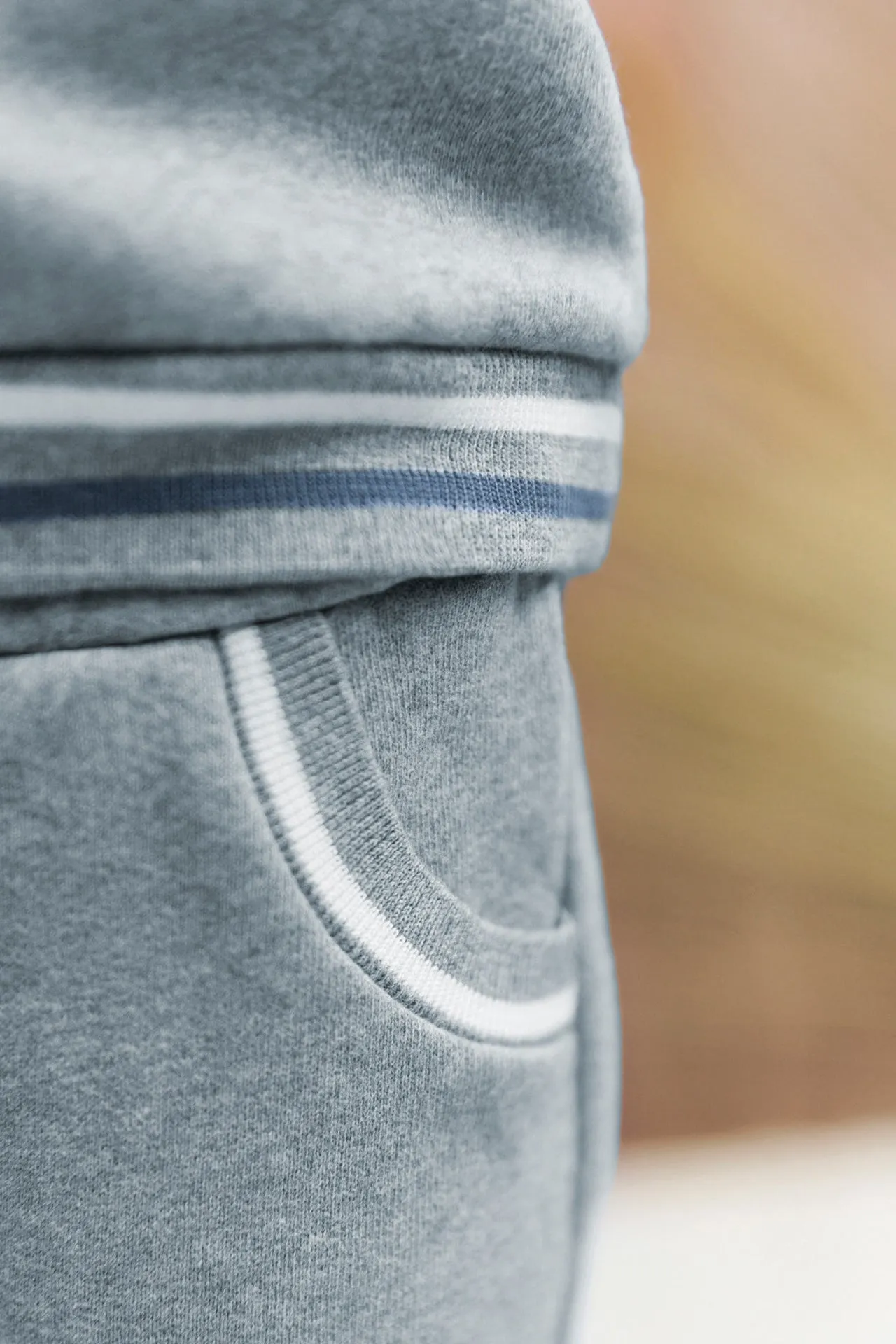 Jogging - Coton Bleu grisé