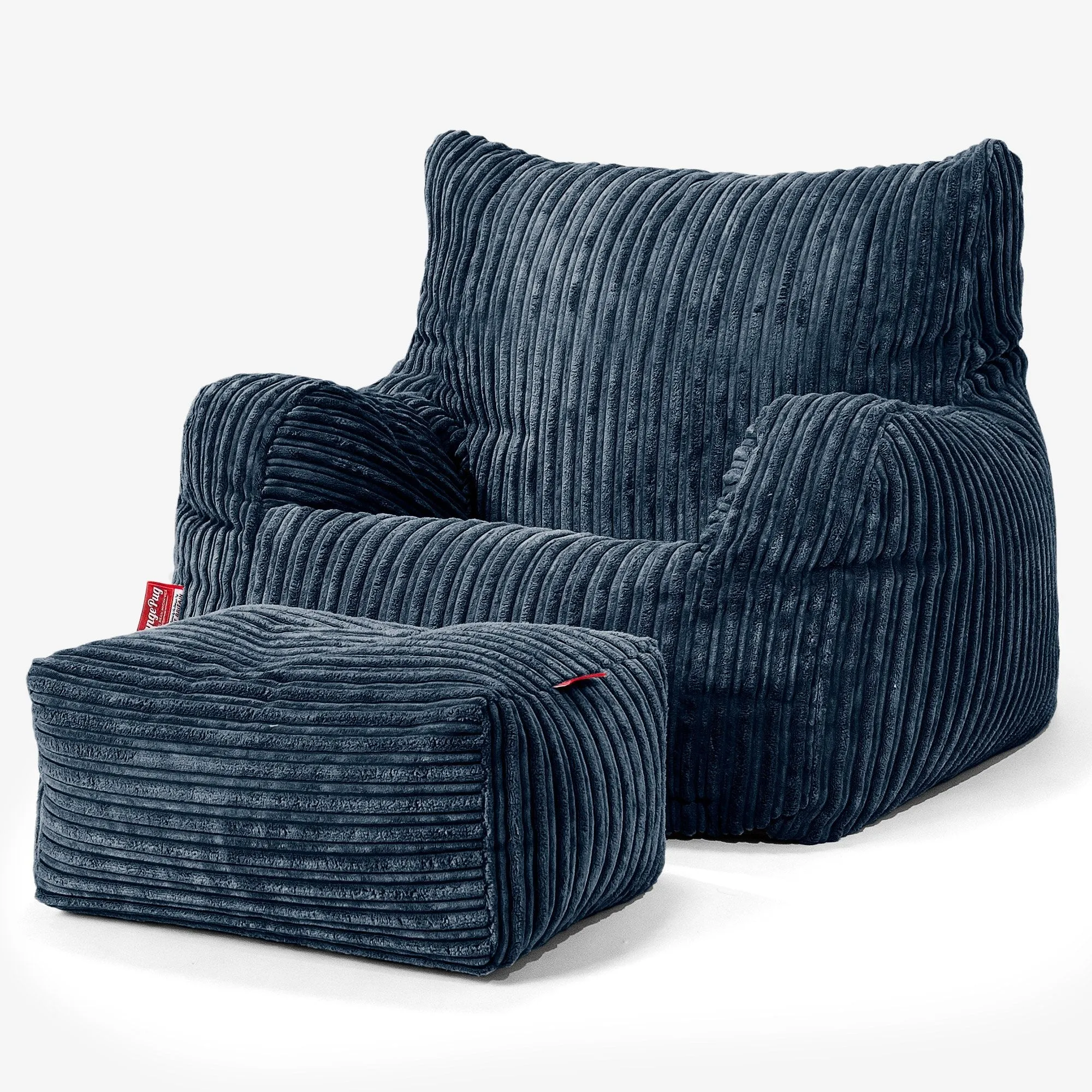 Josephine Bean Bag Armchair - Cord Navy Blue