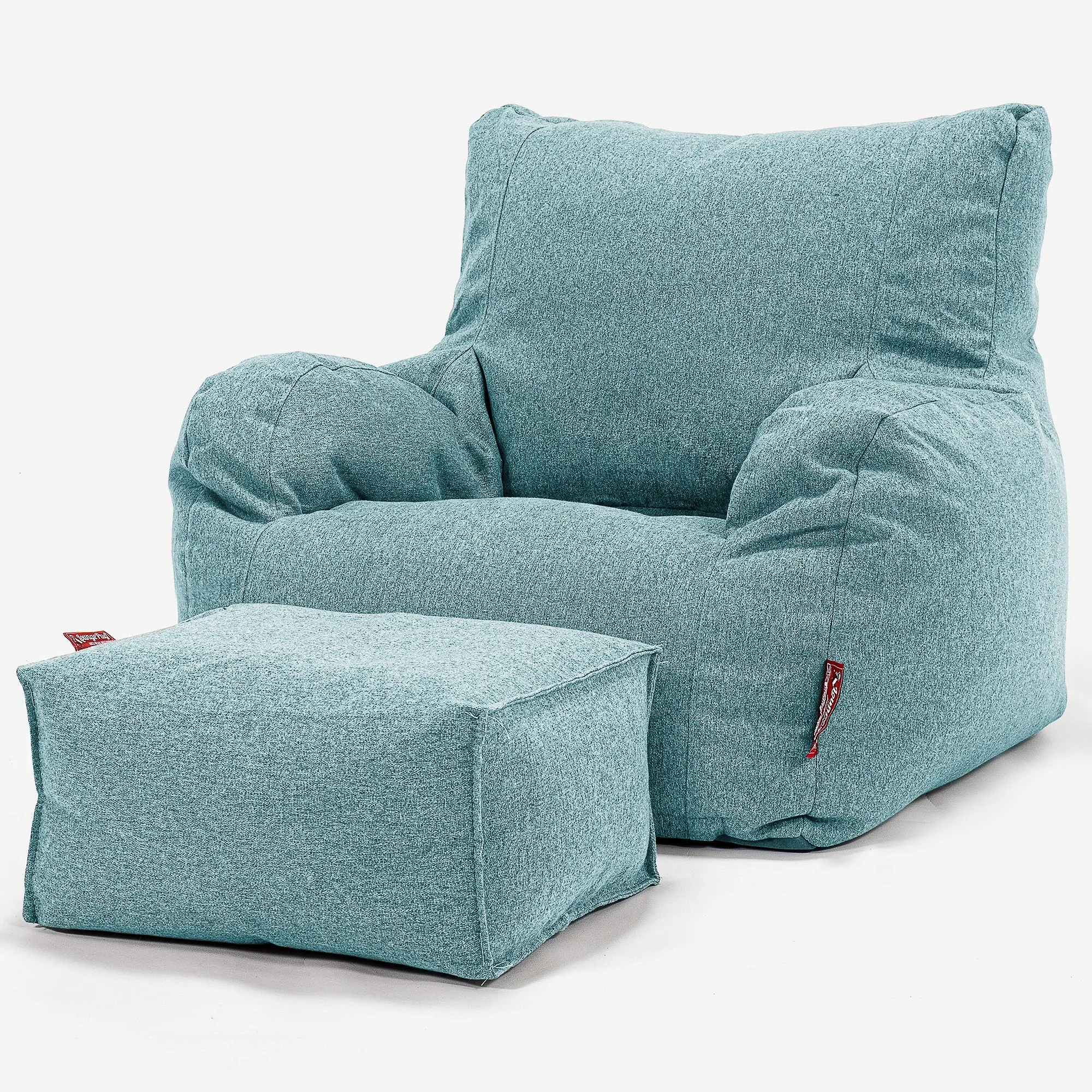Josephine Bean Bag Armchair - Interalli Wool Aqua