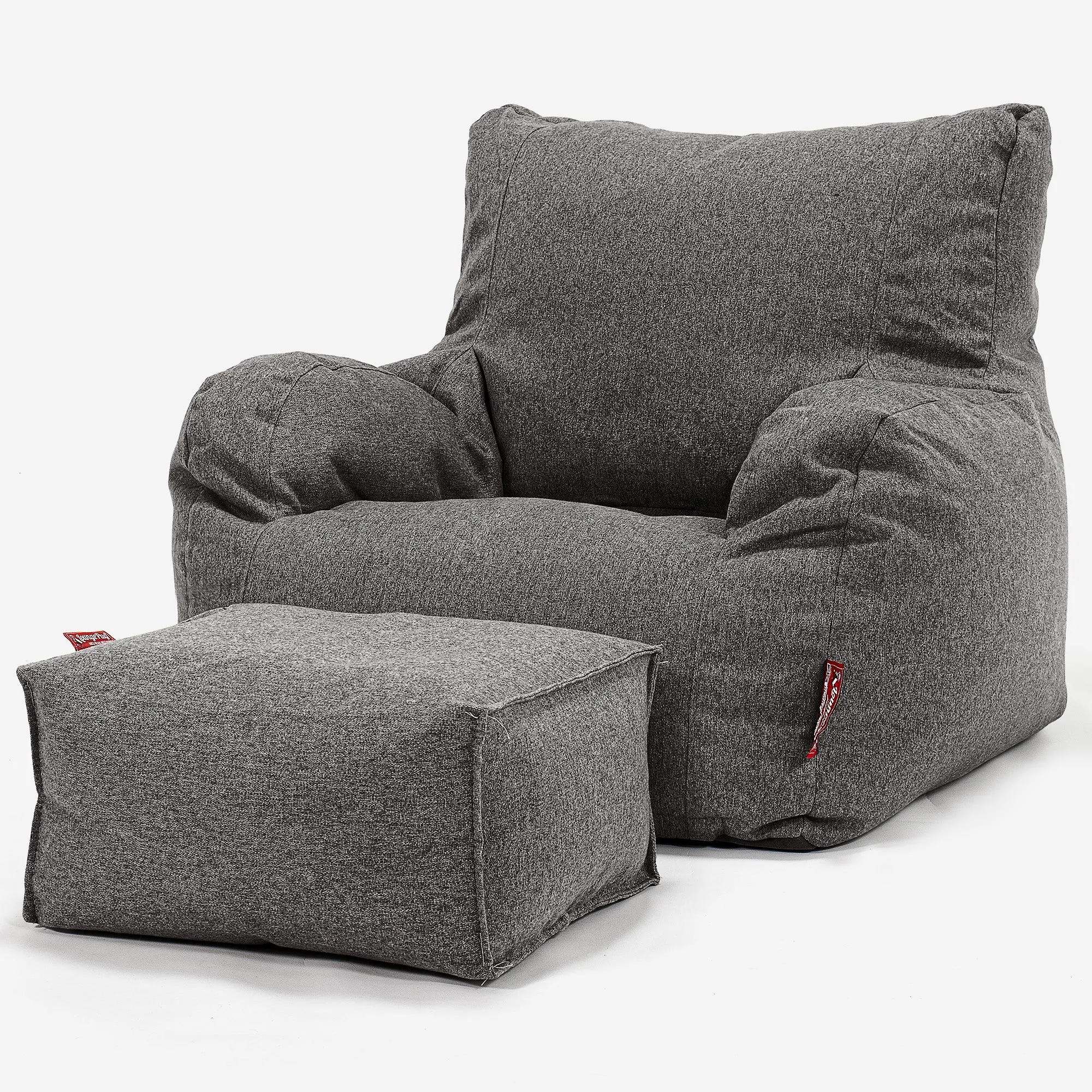 Josephine Bean Bag Armchair - Interalli Wool Grey