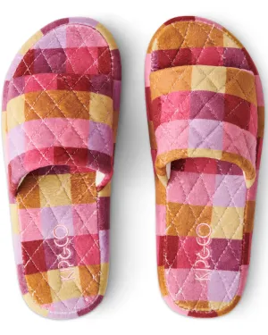 KIP & Co. Tutti Fruitti Velvet Quilted Adult Slippers