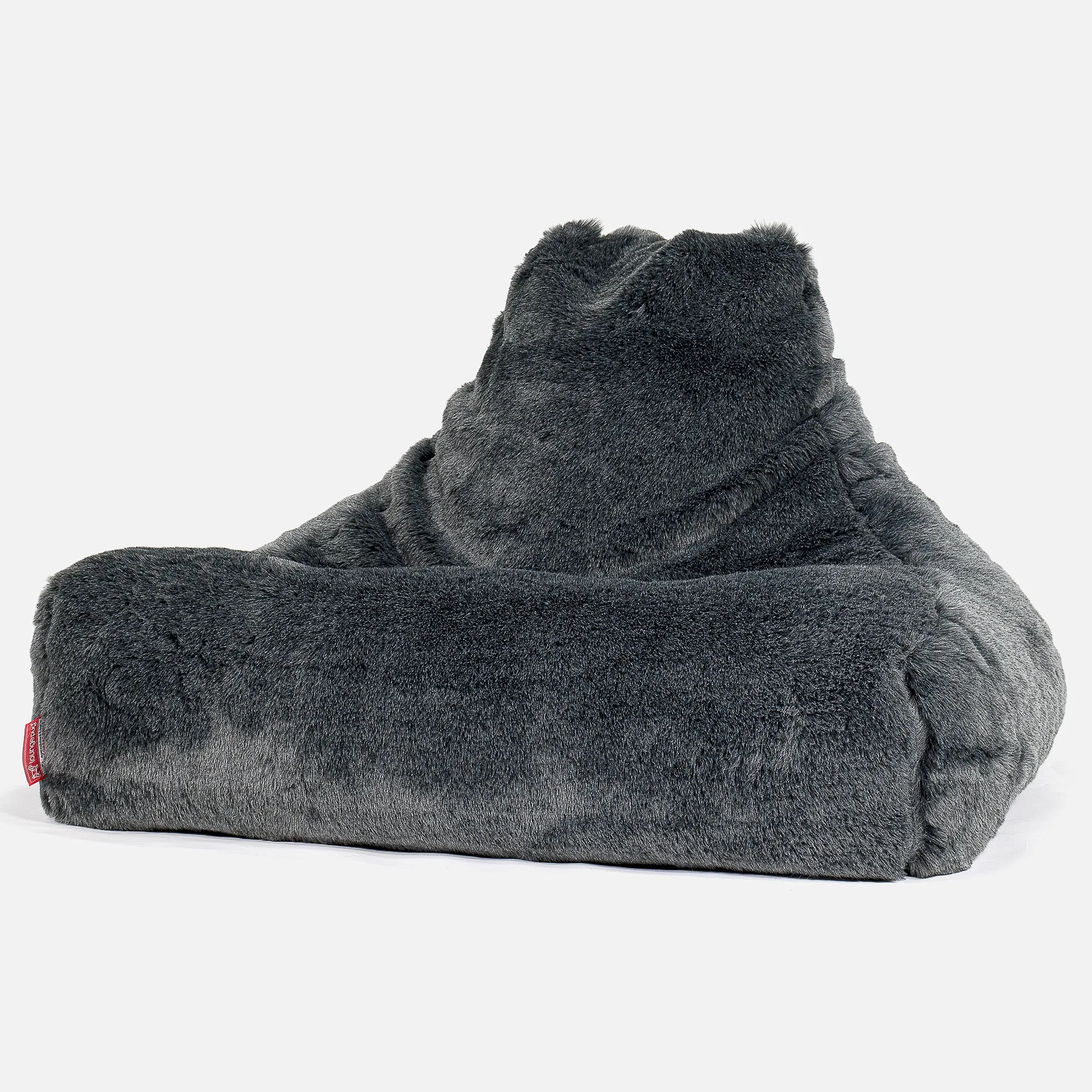 Lounger Beanbag - Faux Fur Sheepskin Black