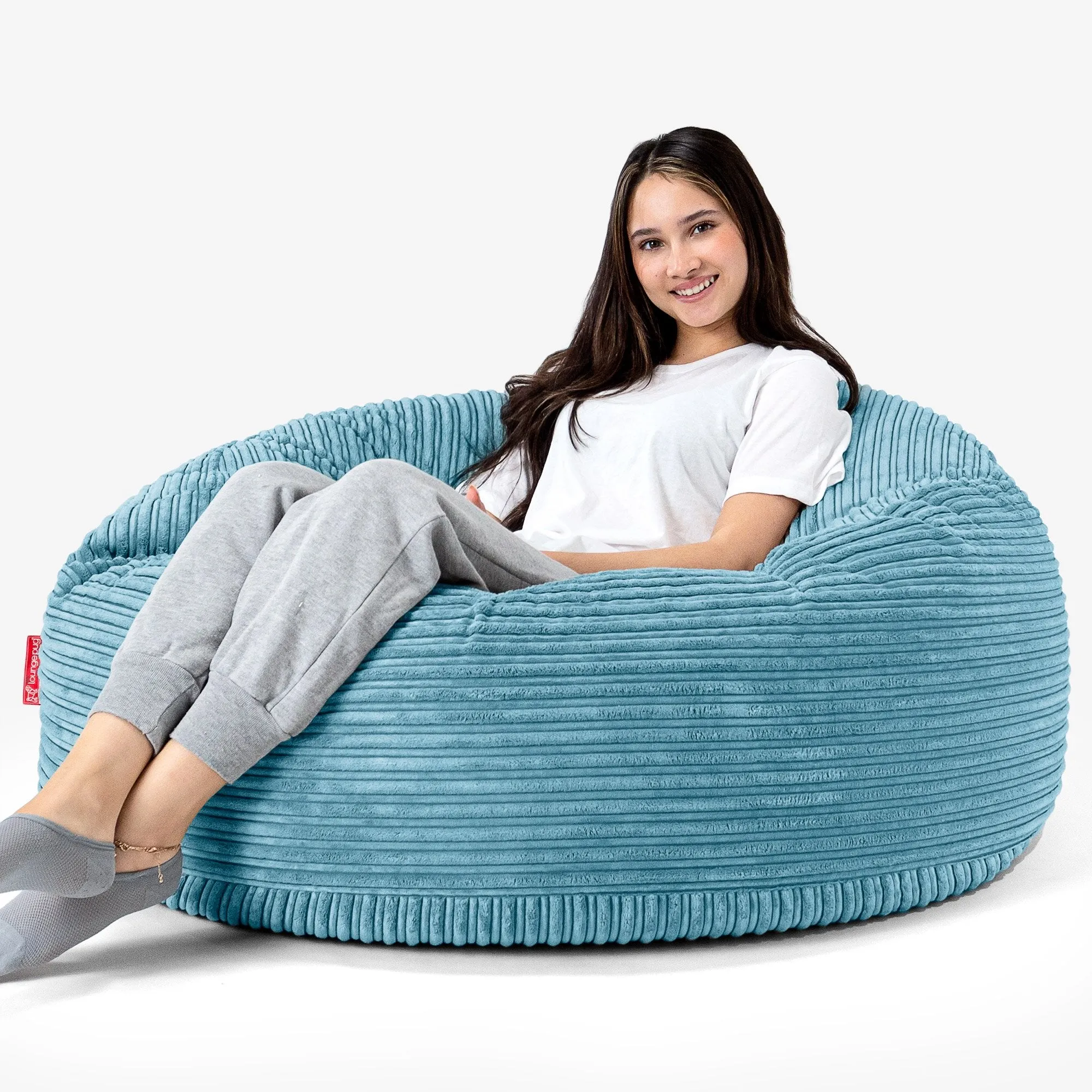 Mammoth Bean Bag Sofa - Cord Aegean Blue