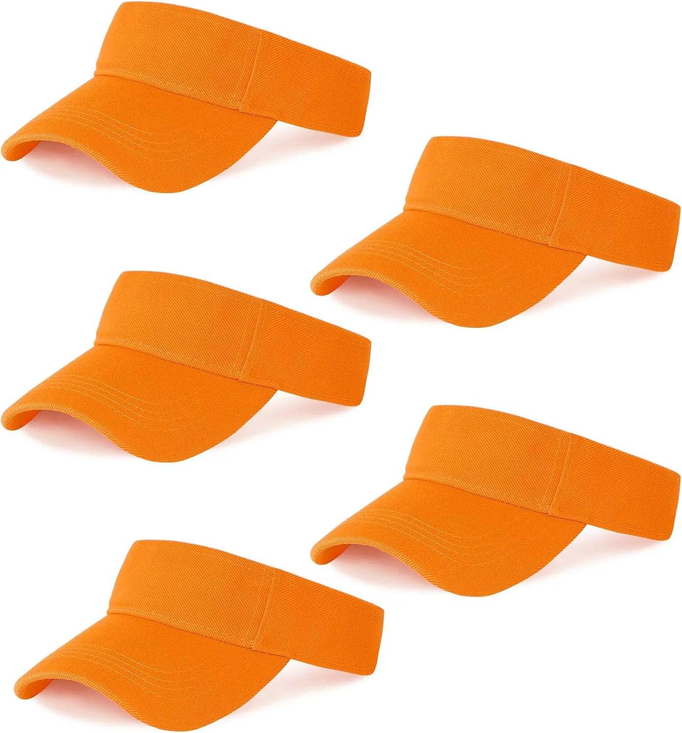 Marrywindix 5 Pieces Sport Wear Athletic Visor Sun Sports Visor Hat Visor Adjustable Cap for Women and Men (One Size)