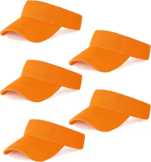 Marrywindix 5 Pieces Sport Wear Athletic Visor Sun Sports Visor Hat Visor Adjustable Cap for Women and Men (One Size)