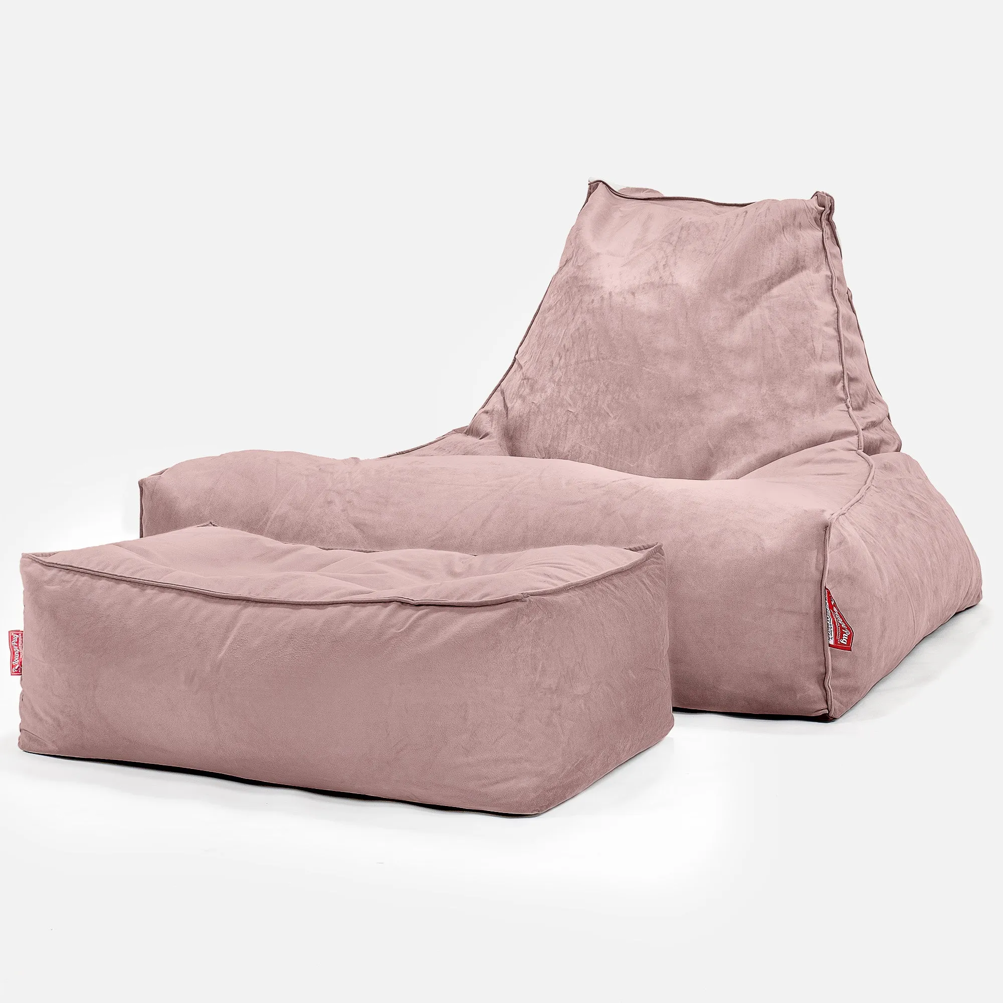 Mega Lounger Bean Bag - Velvet Rose Pink