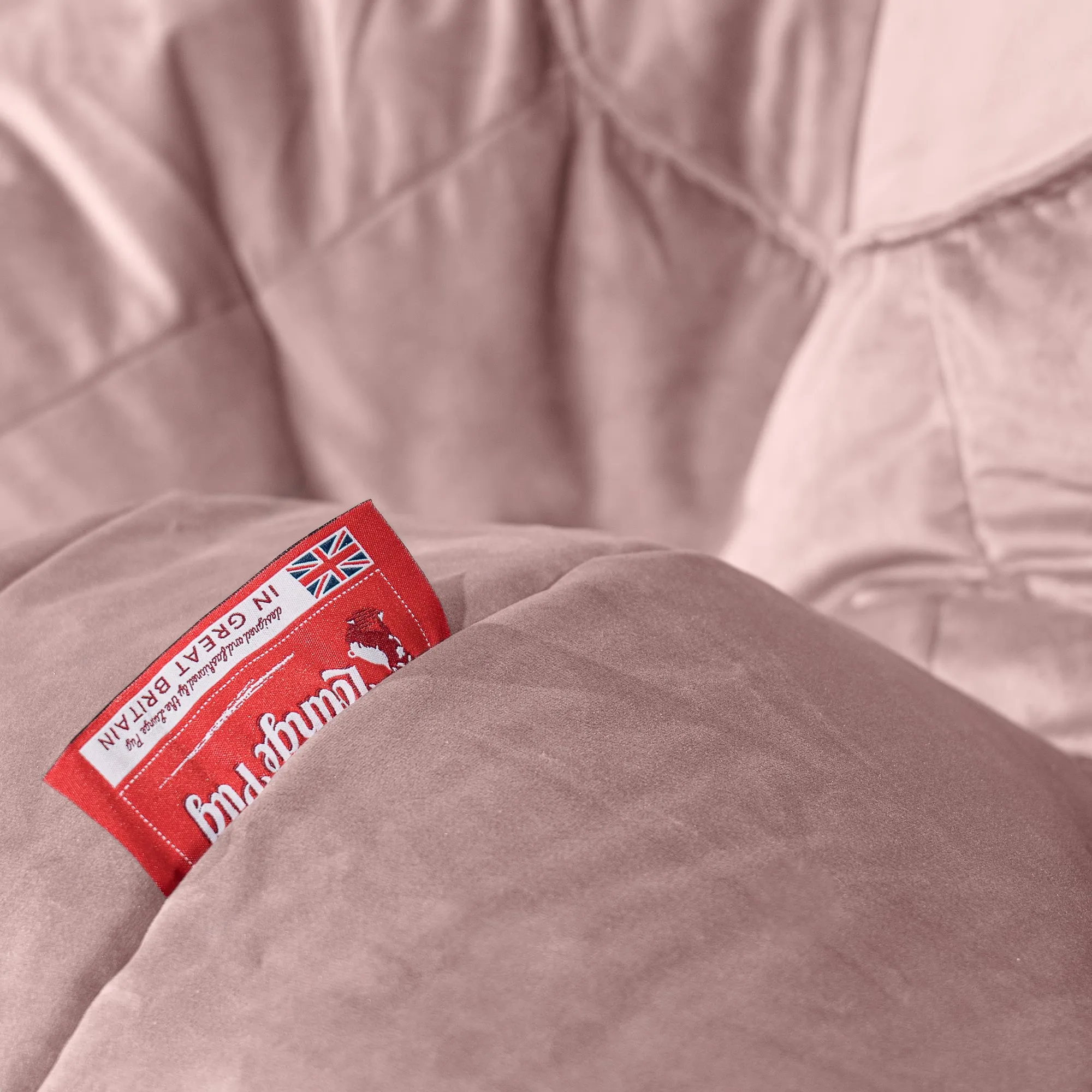 Mega Lounger Bean Bag - Velvet Rose Pink
