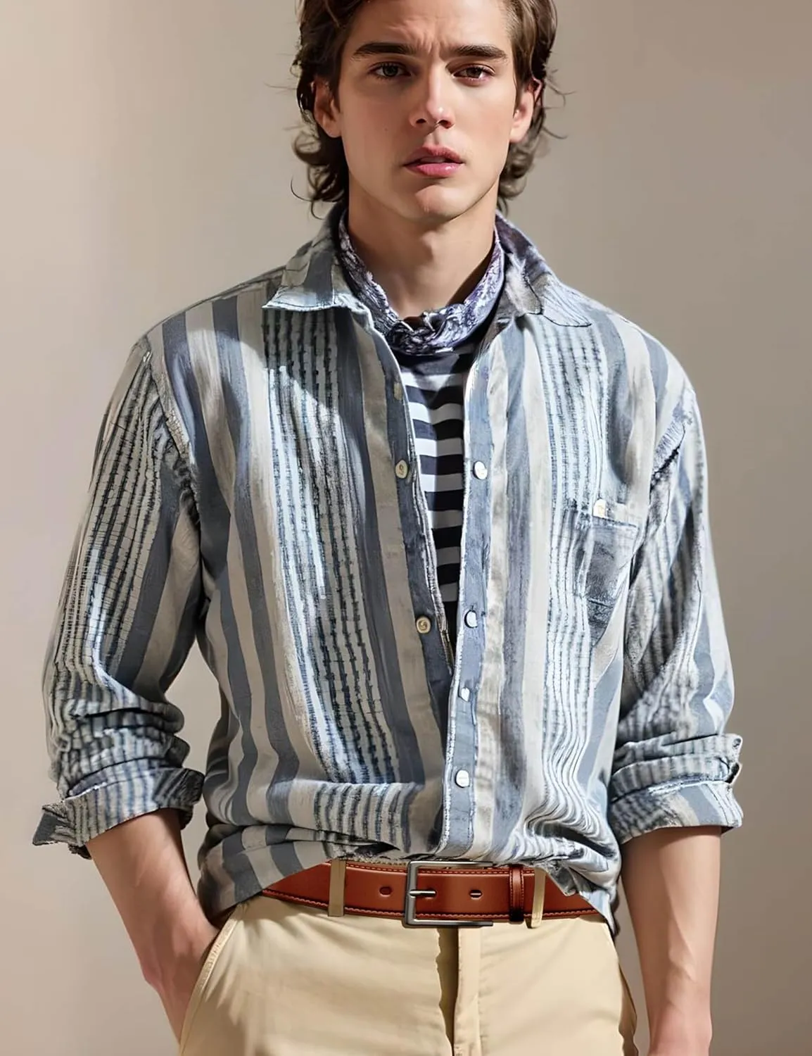 Mens Dress Belt,Mens Leather Belts for Jeans, Belt 1.38" Width