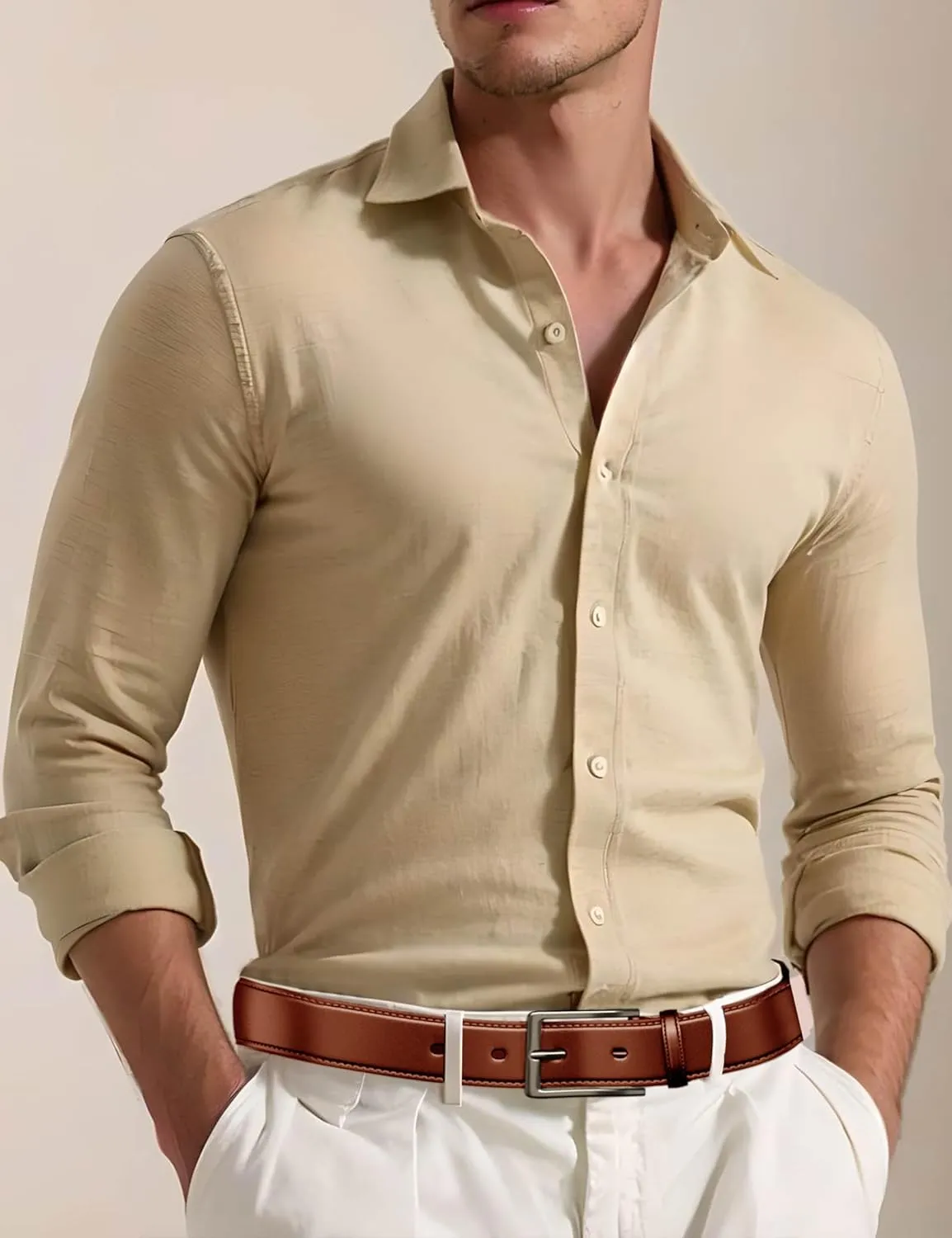 Mens Dress Belt,Mens Leather Belts for Jeans, Belt 1.38" Width