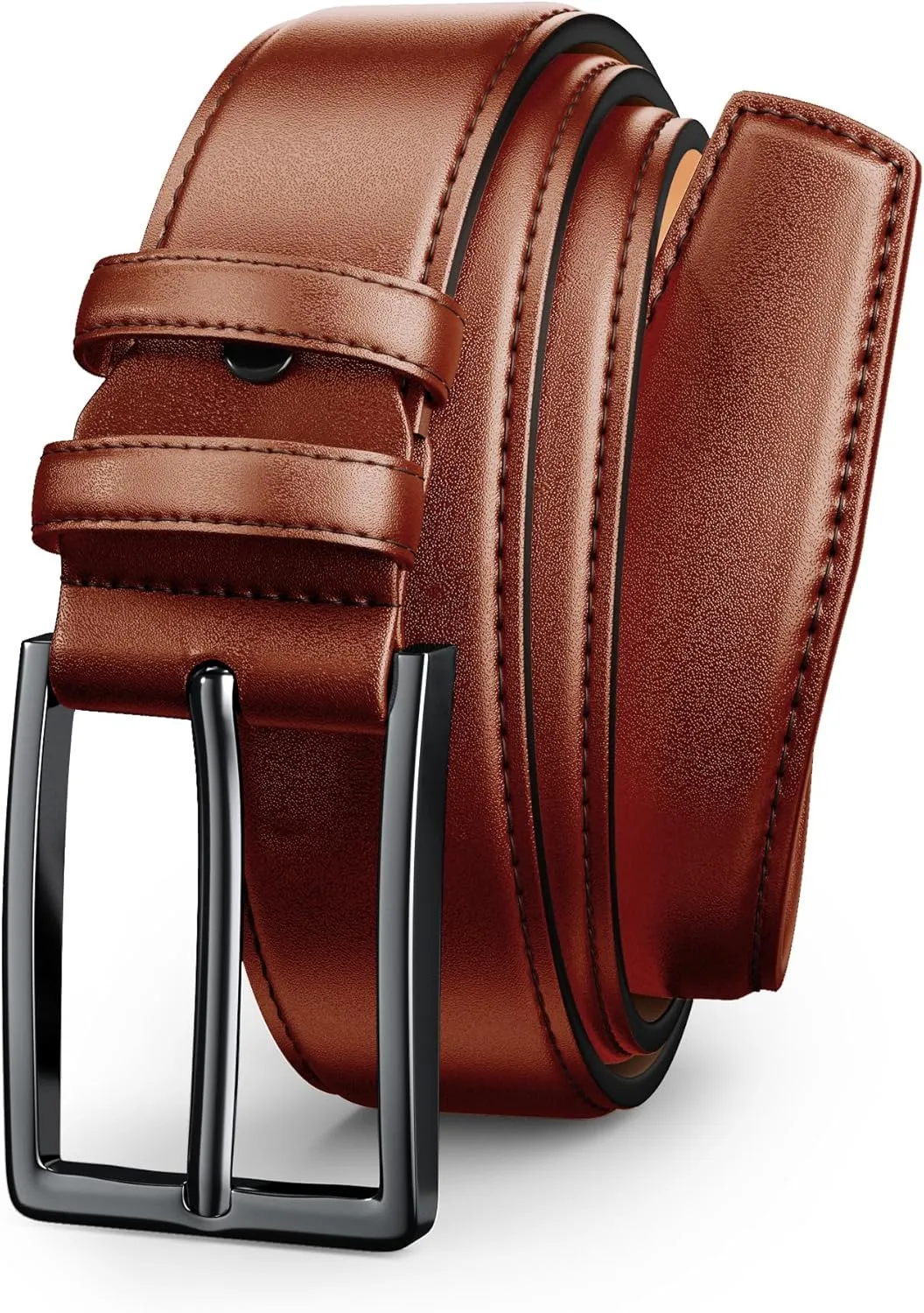 Mens Dress Belt,Mens Leather Belts for Jeans, Belt 1.38" Width