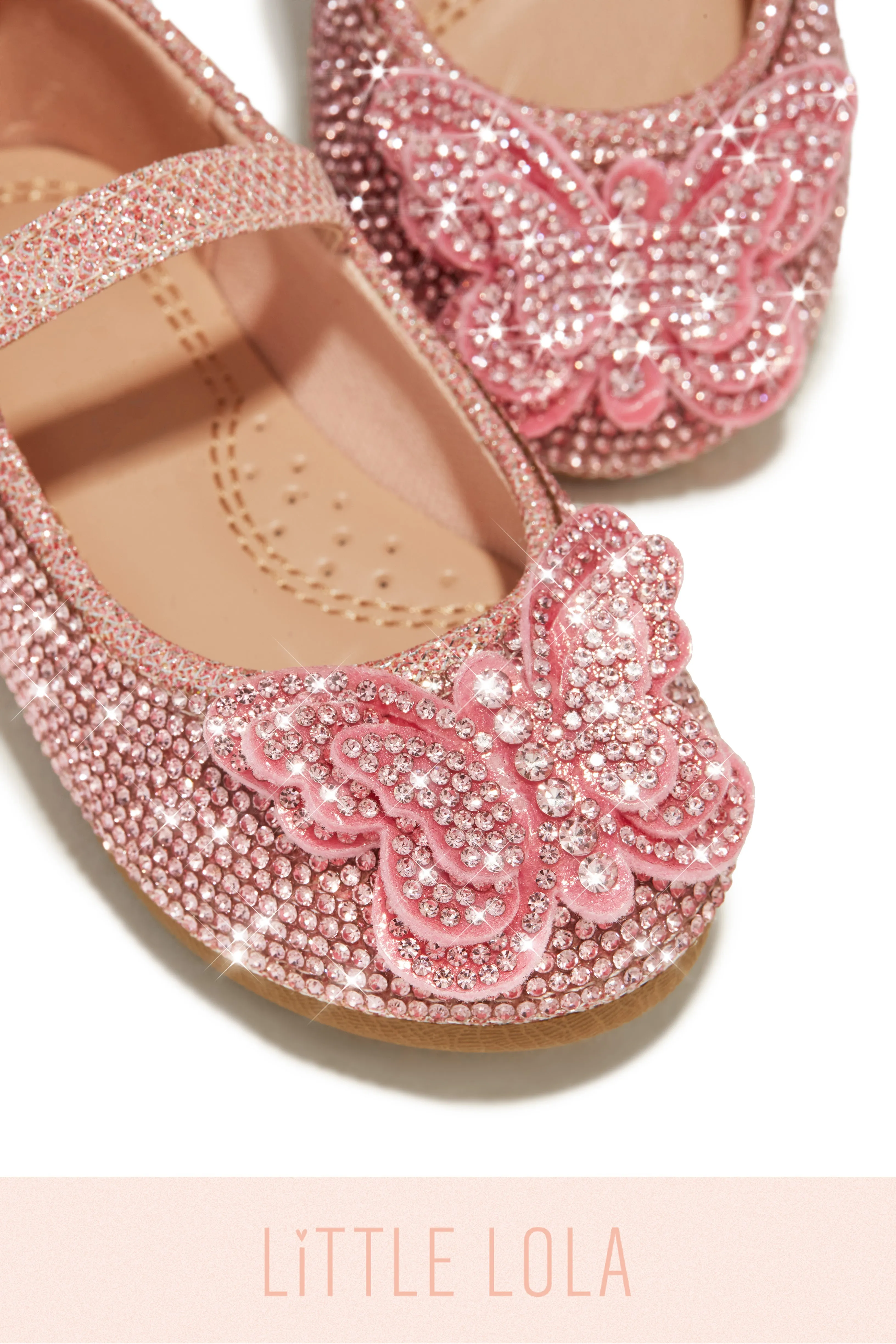 Mini Sweet Fantasy Embellished Flats - Pink