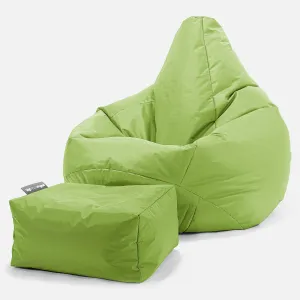 Outdoor Highback Bean Bag Chair - SmartCanvas™ Lime Green