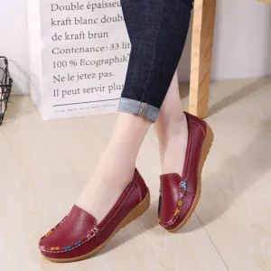 Owlkay New Ethnic Style Flat Heel Soft Soled Shoes