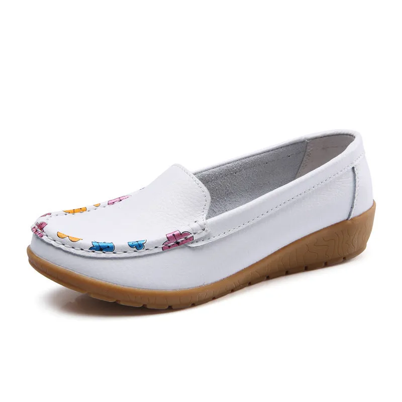 Owlkay New Ethnic Style Flat Heel Soft Soled Shoes