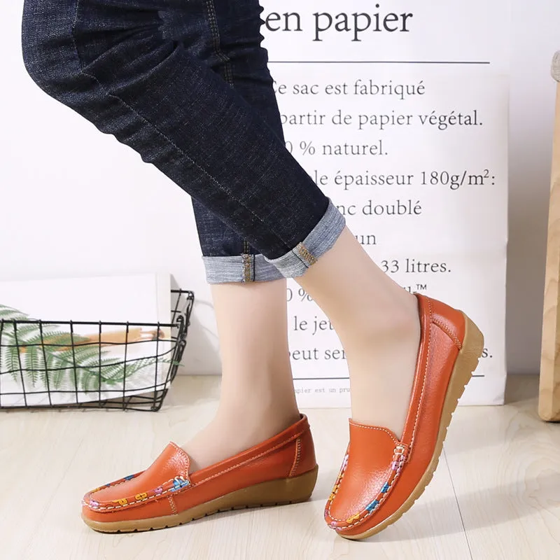 Owlkay New Ethnic Style Flat Heel Soft Soled Shoes