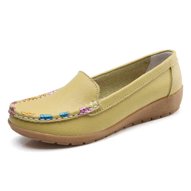 Owlkay New Ethnic Style Flat Heel Soft Soled Shoes