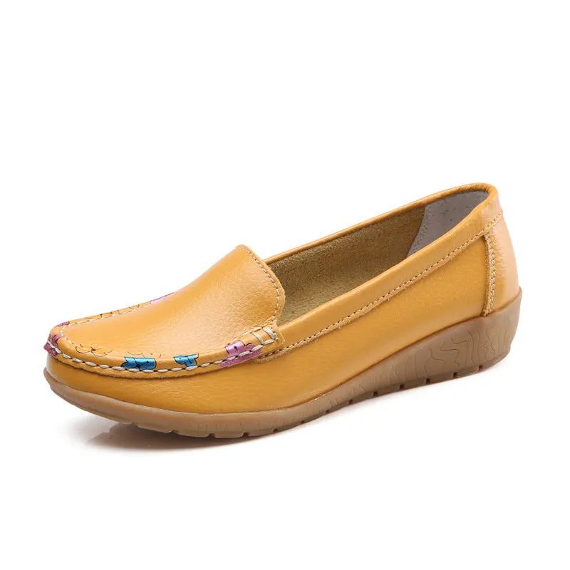 Owlkay New Ethnic Style Flat Heel Soft Soled Shoes