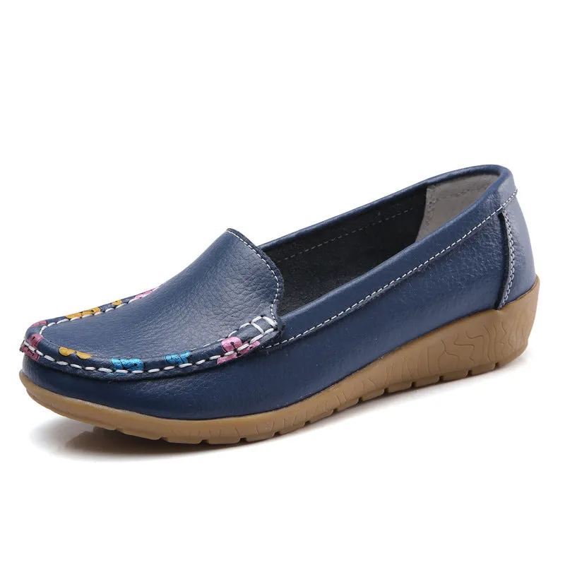 Owlkay New Ethnic Style Flat Heel Soft Soled Shoes
