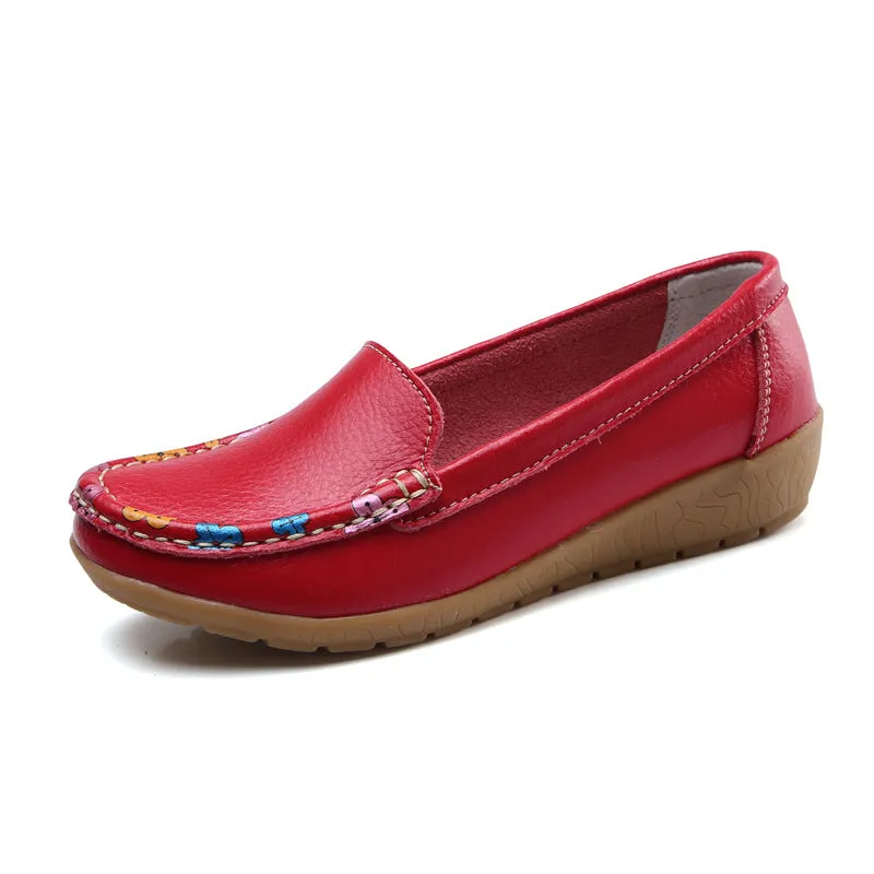Owlkay New Ethnic Style Flat Heel Soft Soled Shoes