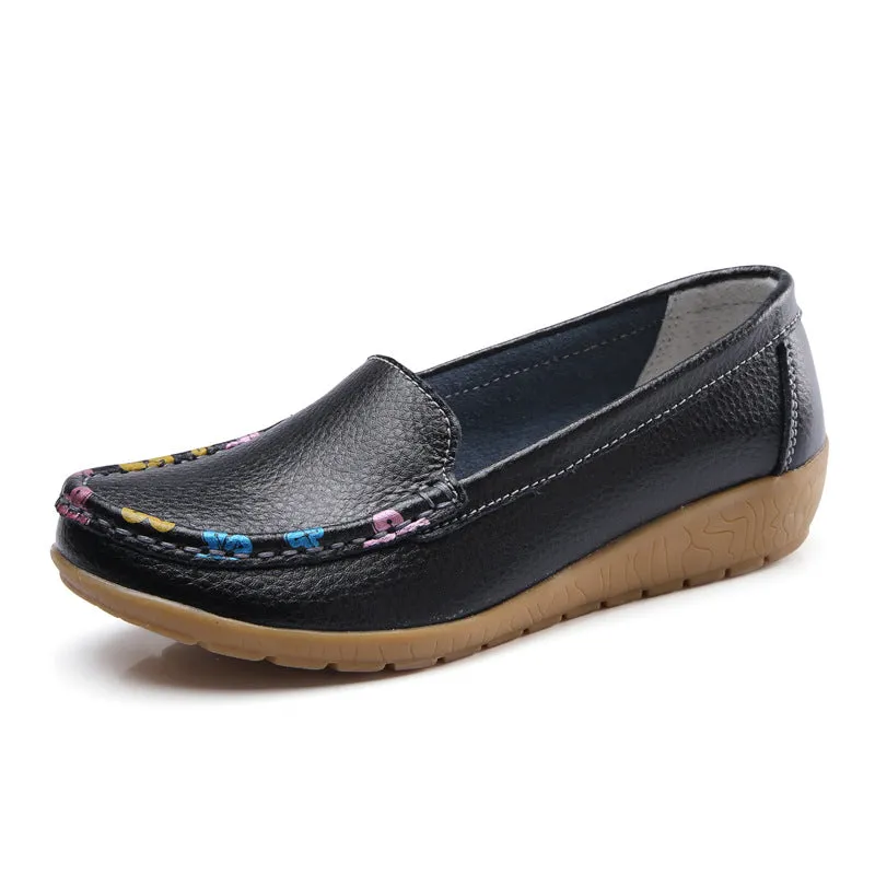 Owlkay New Ethnic Style Flat Heel Soft Soled Shoes