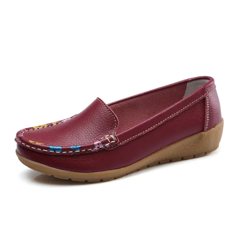 Owlkay New Ethnic Style Flat Heel Soft Soled Shoes