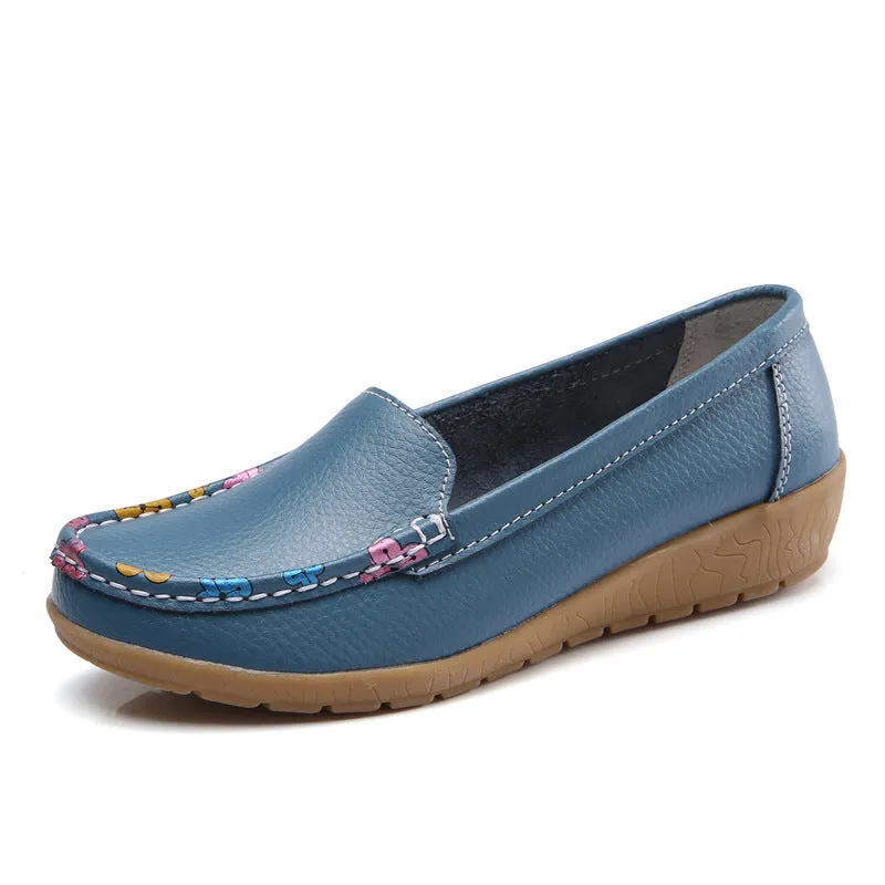 Owlkay New Ethnic Style Flat Heel Soft Soled Shoes