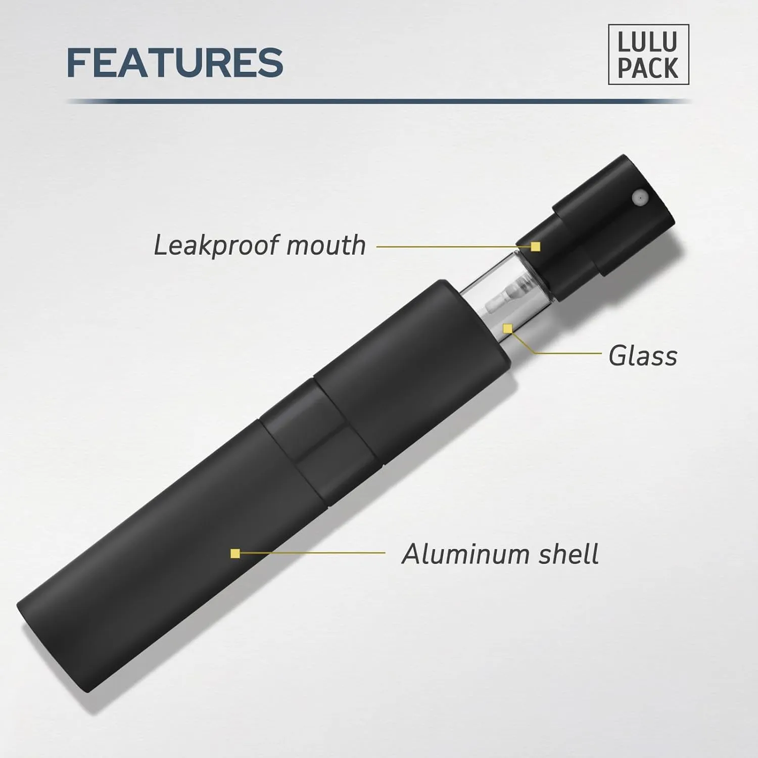Perfume Atomizer Refillable Travel Bottle: Cologne Portable Sprayer for Men - Mini Spray Empty for Refill - 1oz Large Size Black