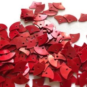 Sequins - Fan - 11mm x 5mm - Red (S263)