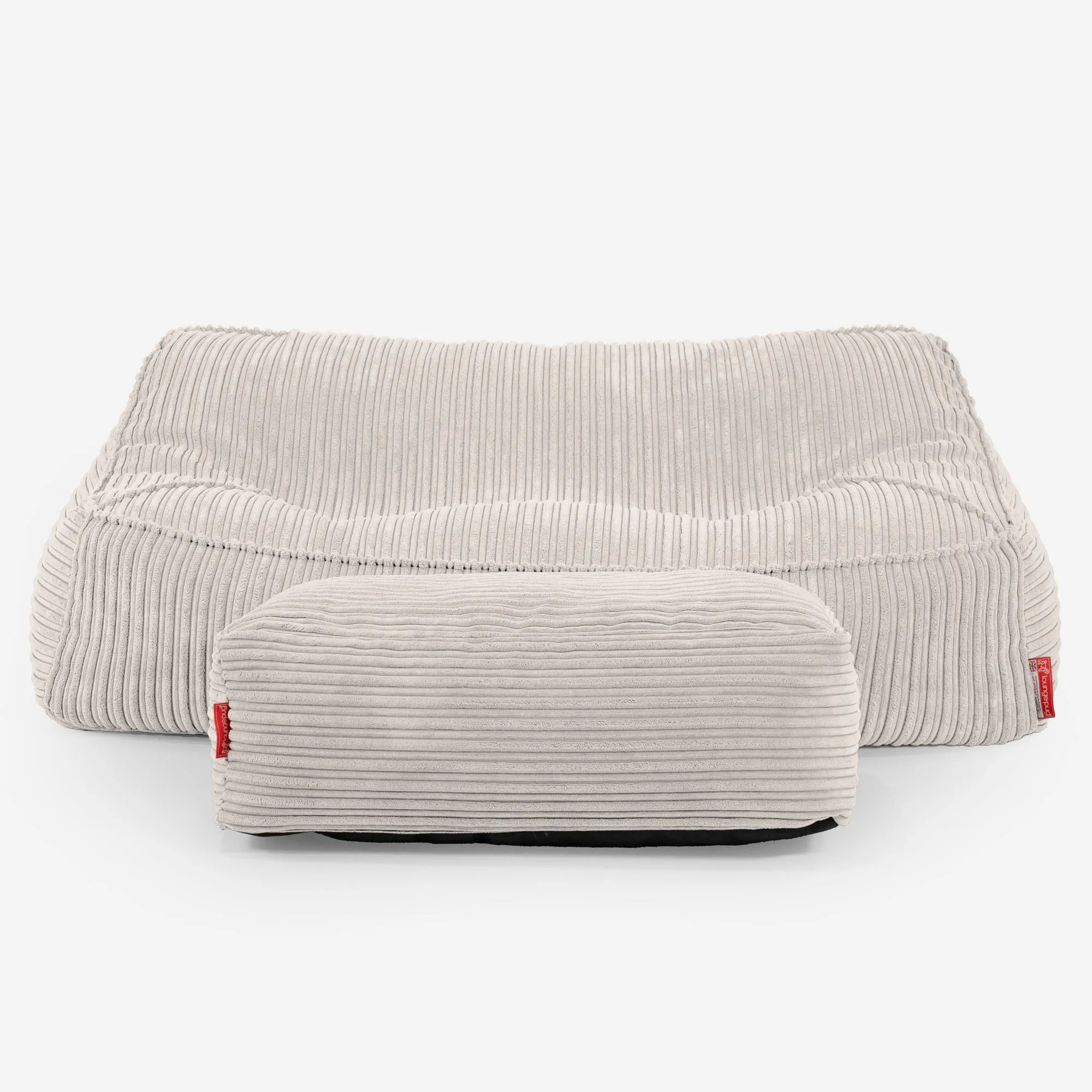 Sloucher Bean Bag Sofa - Cord Ivory