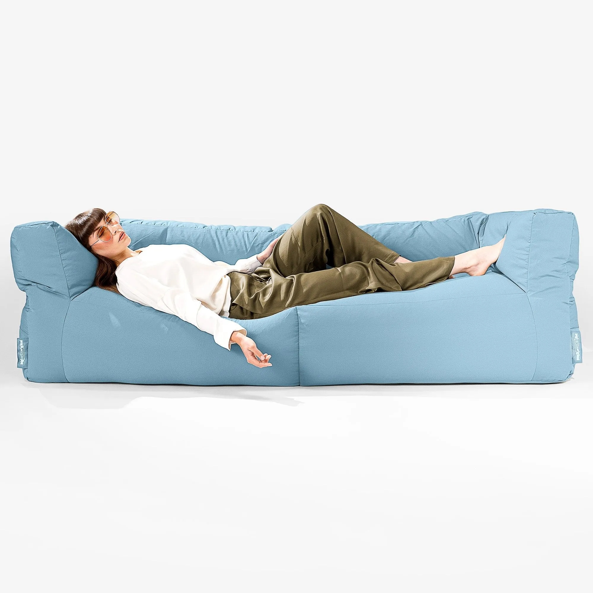 SoleiStorm™ Ultra 2000 h  3 Seater Sofa Outdoor Bean Bag - Olefin Baby Blue