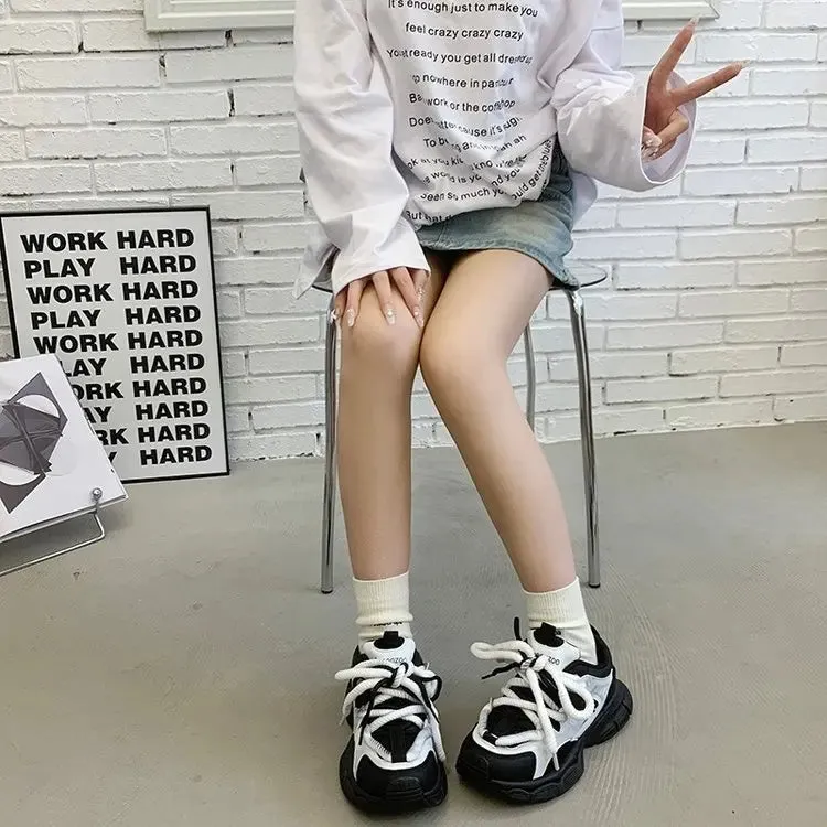 TAVIMART  -  Dad Shoes Women's Spring and Autumn New Women's Shoes All-match Thick-soled Sneakers Fashion Casual Shoes